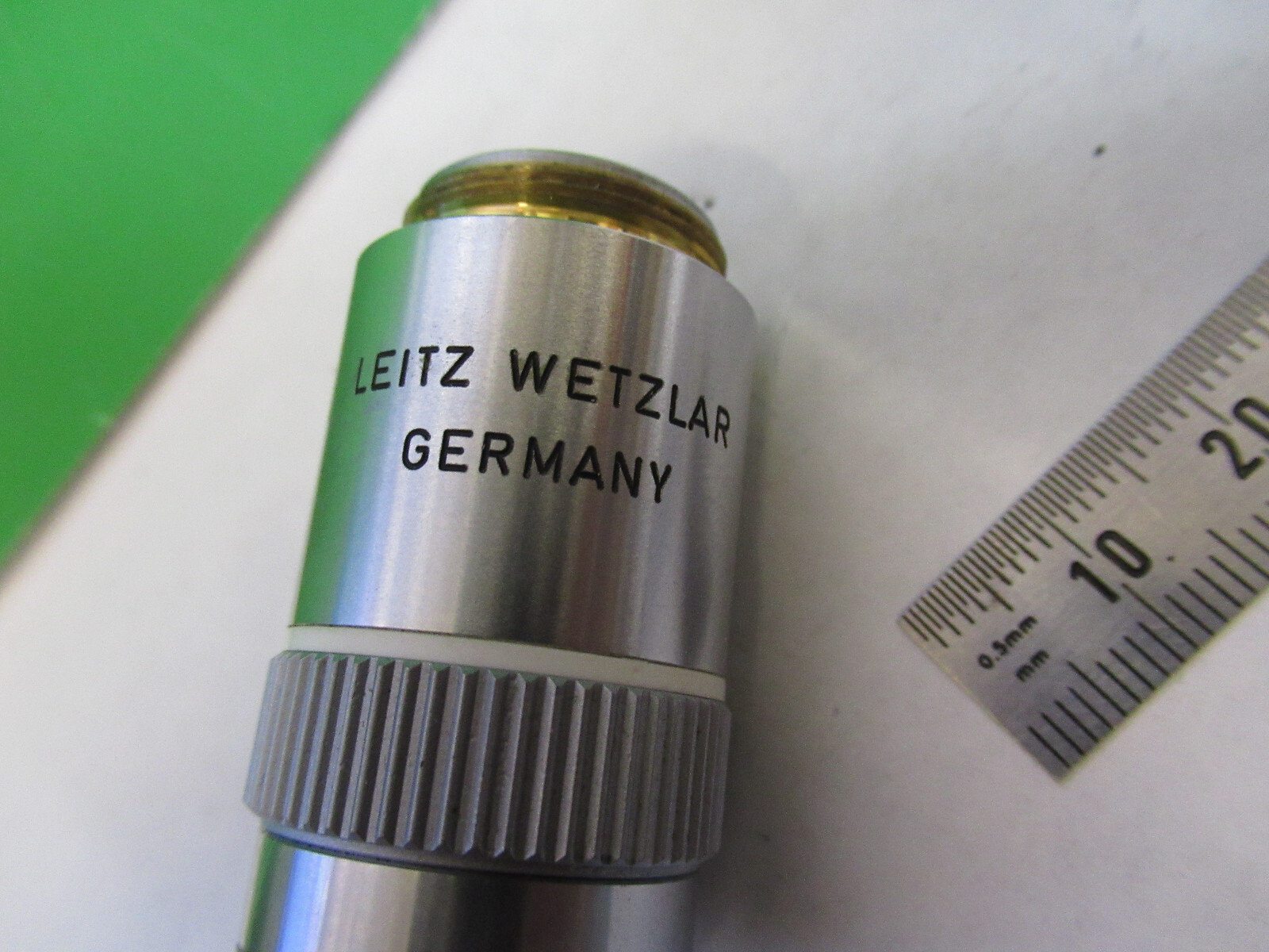LEITZ wetzlar GERMANY OBJECTIVE MICROSCOPE PART 100X /160 AS PICTURED X2-A-37
