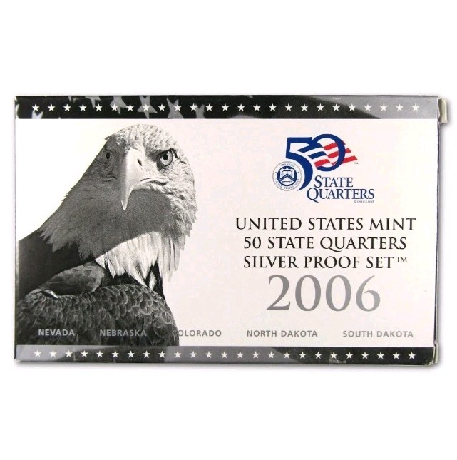 2006 State Quarter Silver Proof Set U.S. Mint Packaging COA