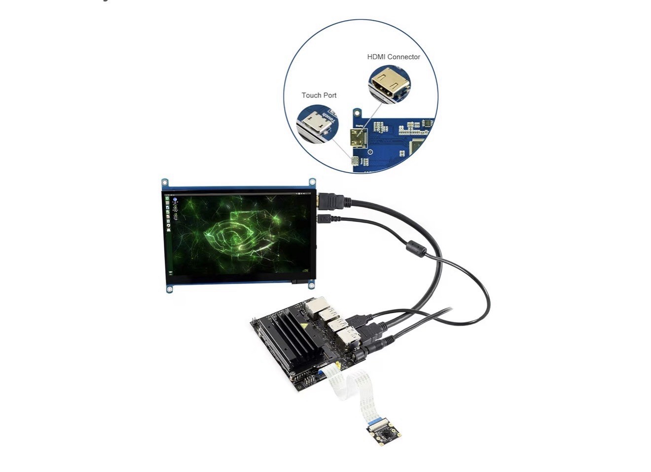 Makeronics Developer Kit for Jetson Nano -7inch Touch| IMX 219-77 Camera with...