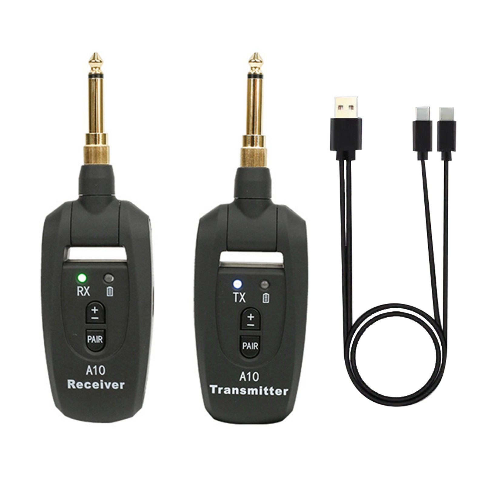 2.4GHz Wireless System Transmitter Receiver For Electric Guitar 100ft Range