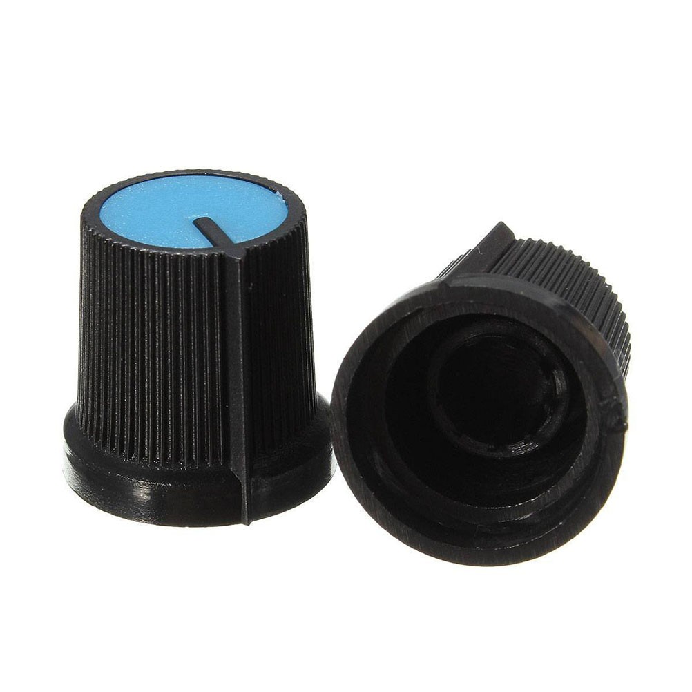 10 PCS Tapered Knobs Flat Knurled Guitar Round Volume Potentiometer Control