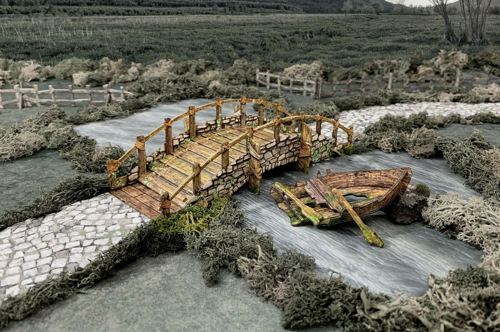 Bridge Terrain - D&D Fantasy DND Scenery Battle Systems River Road