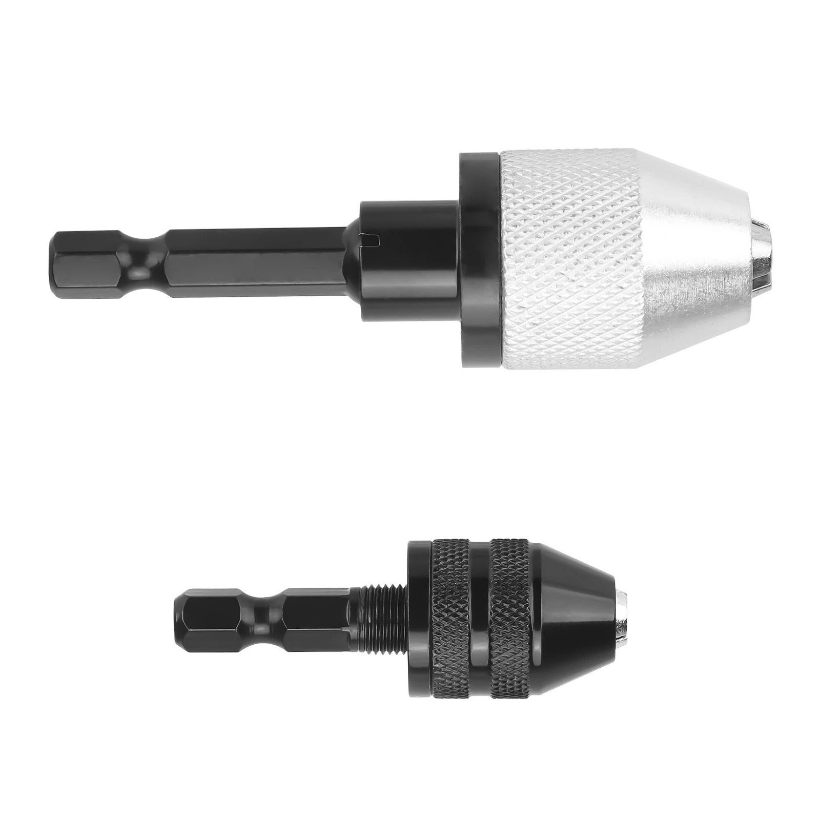 2x Keyless Chuck Conversion 1/4" Hex Shank For Drill Bit Adapter Professional
