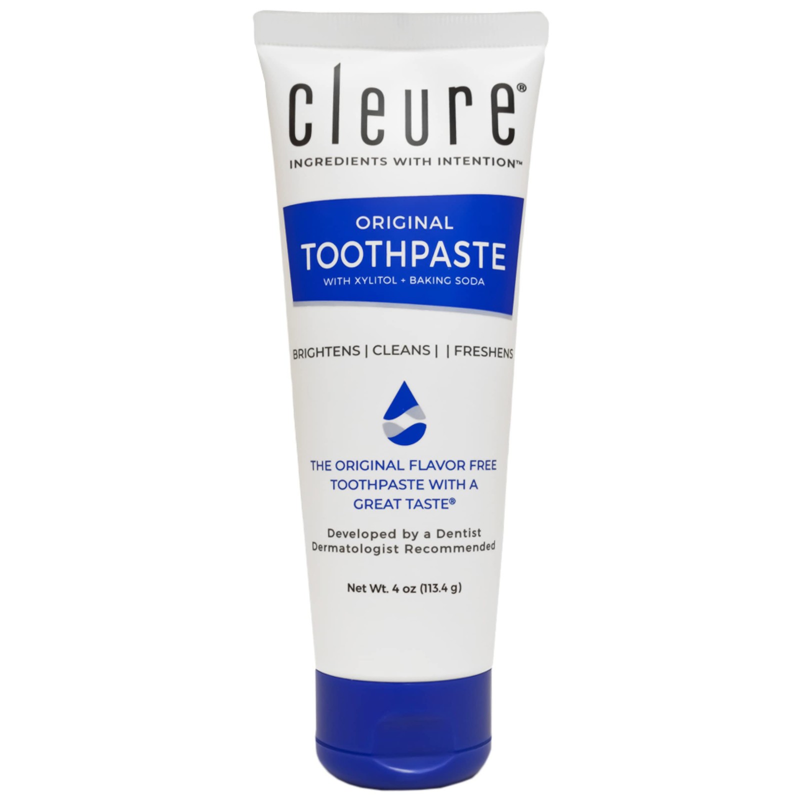 Cleure Original No Fluoride Toothpaste - SLS Free, Mint 4 Ounce (Pack of 1)
