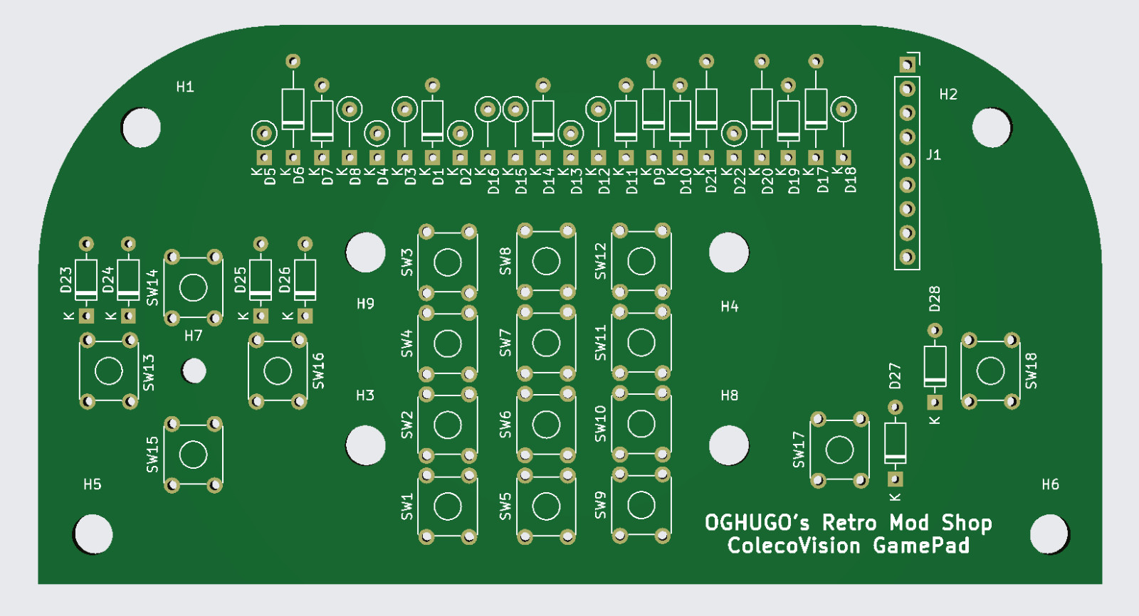 ColecoVision Custom Gamepad Controller Joystick with Working keypad