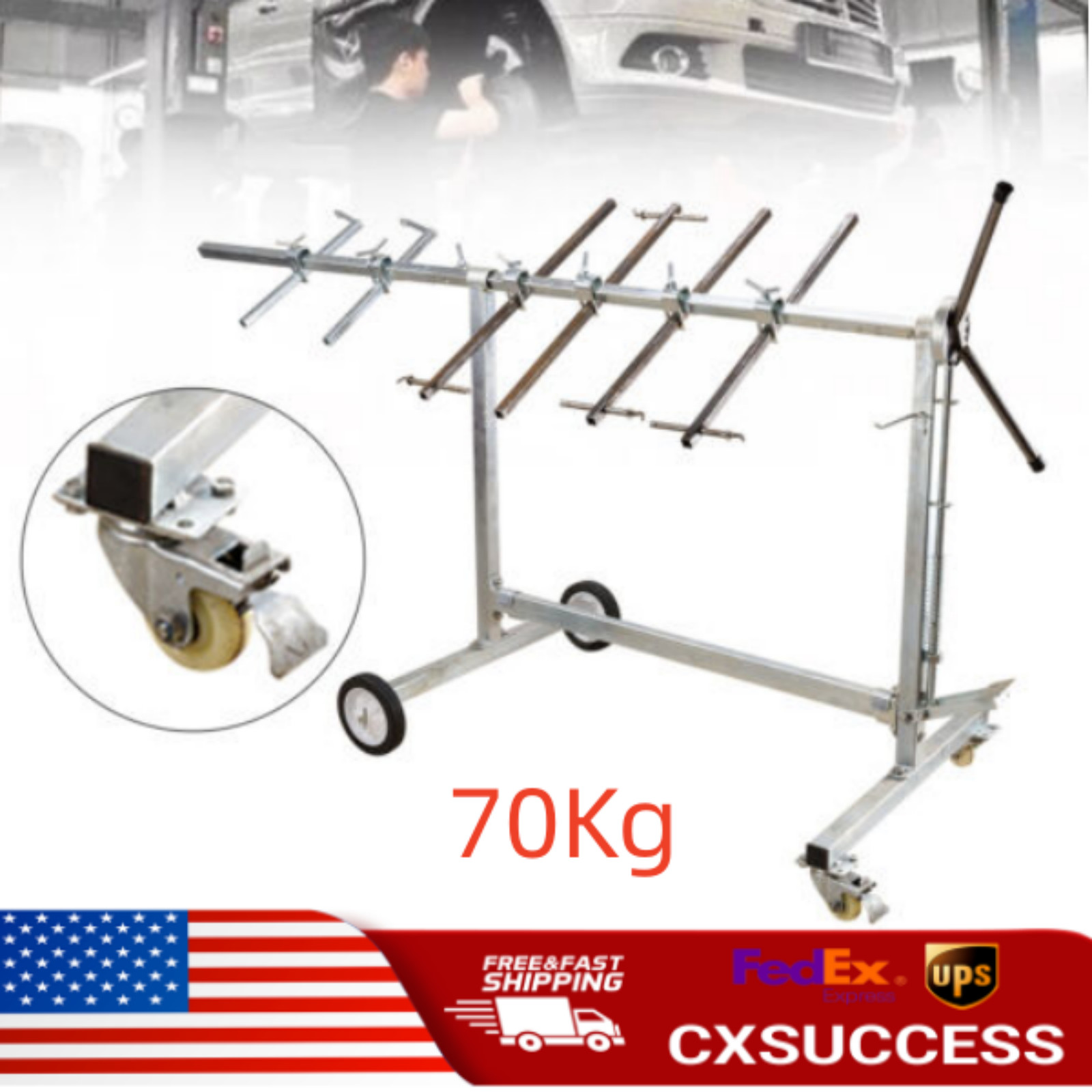Automotive Spray Painting Rack Car Bumper Fender Panel Door Hood Repair Stand