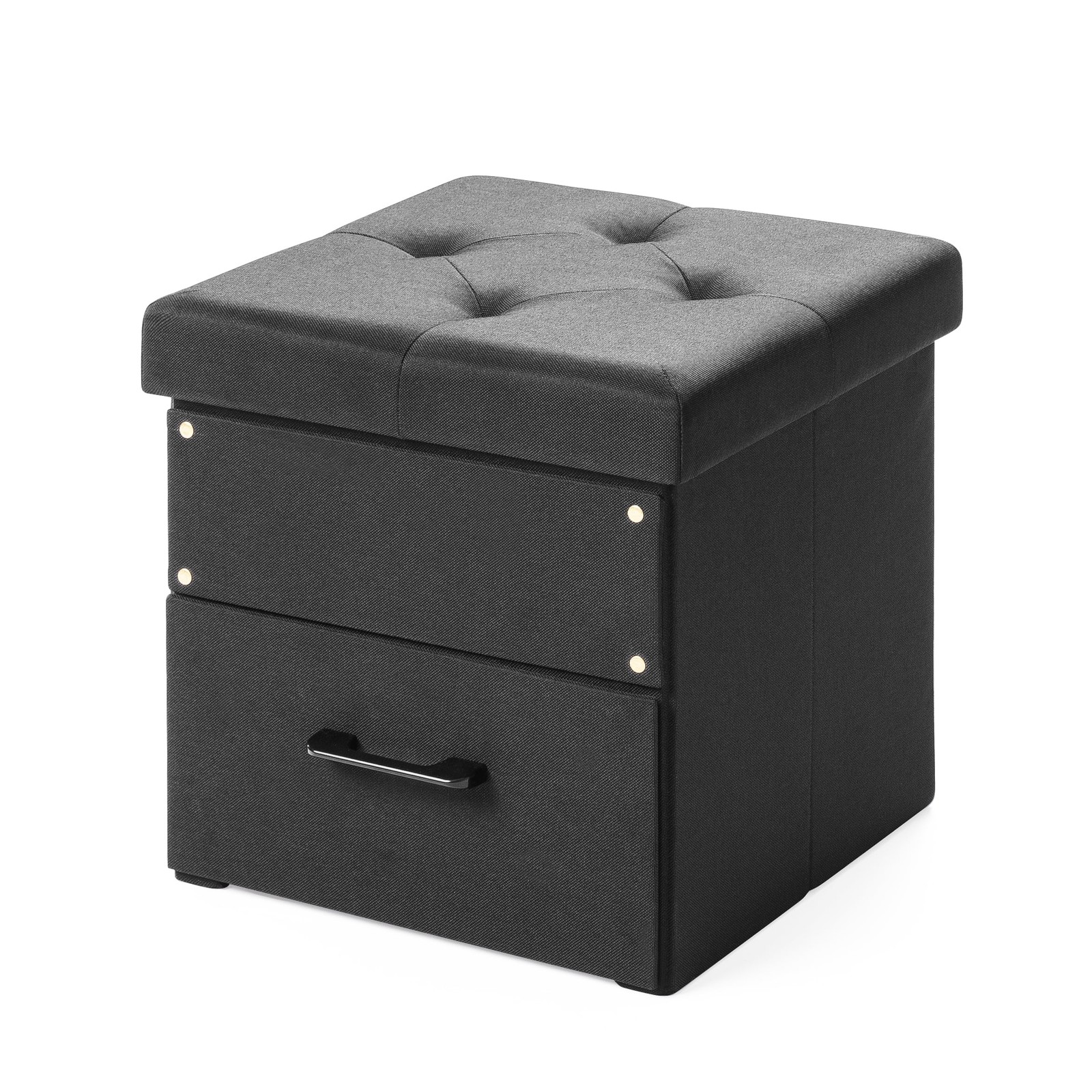 Stockbox 15" Ottoman W/ Storage Drawer Blue