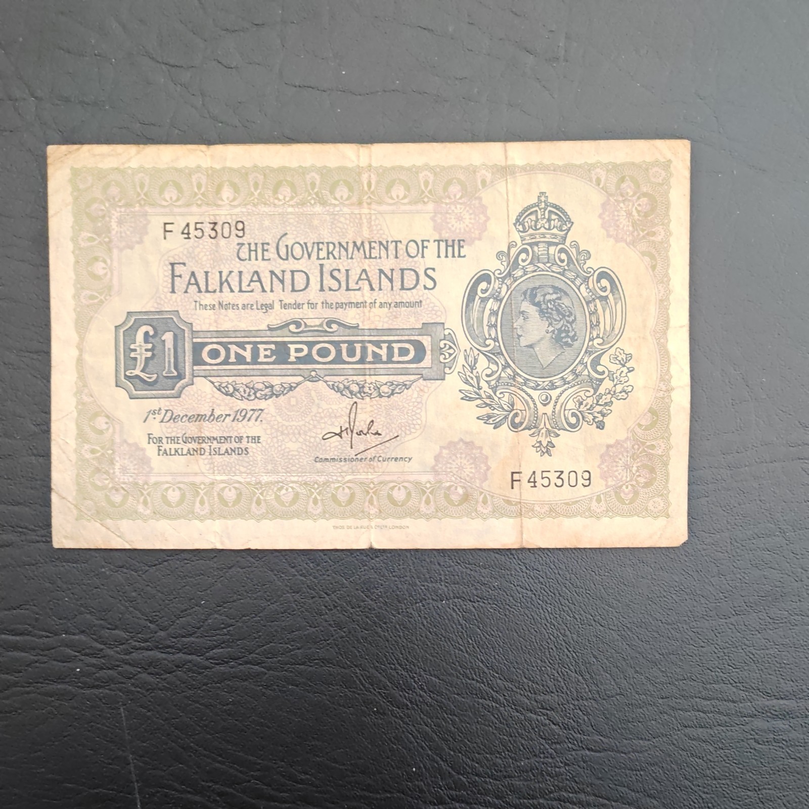 Falklands Island Note £1 1977 Queen Elizabeth