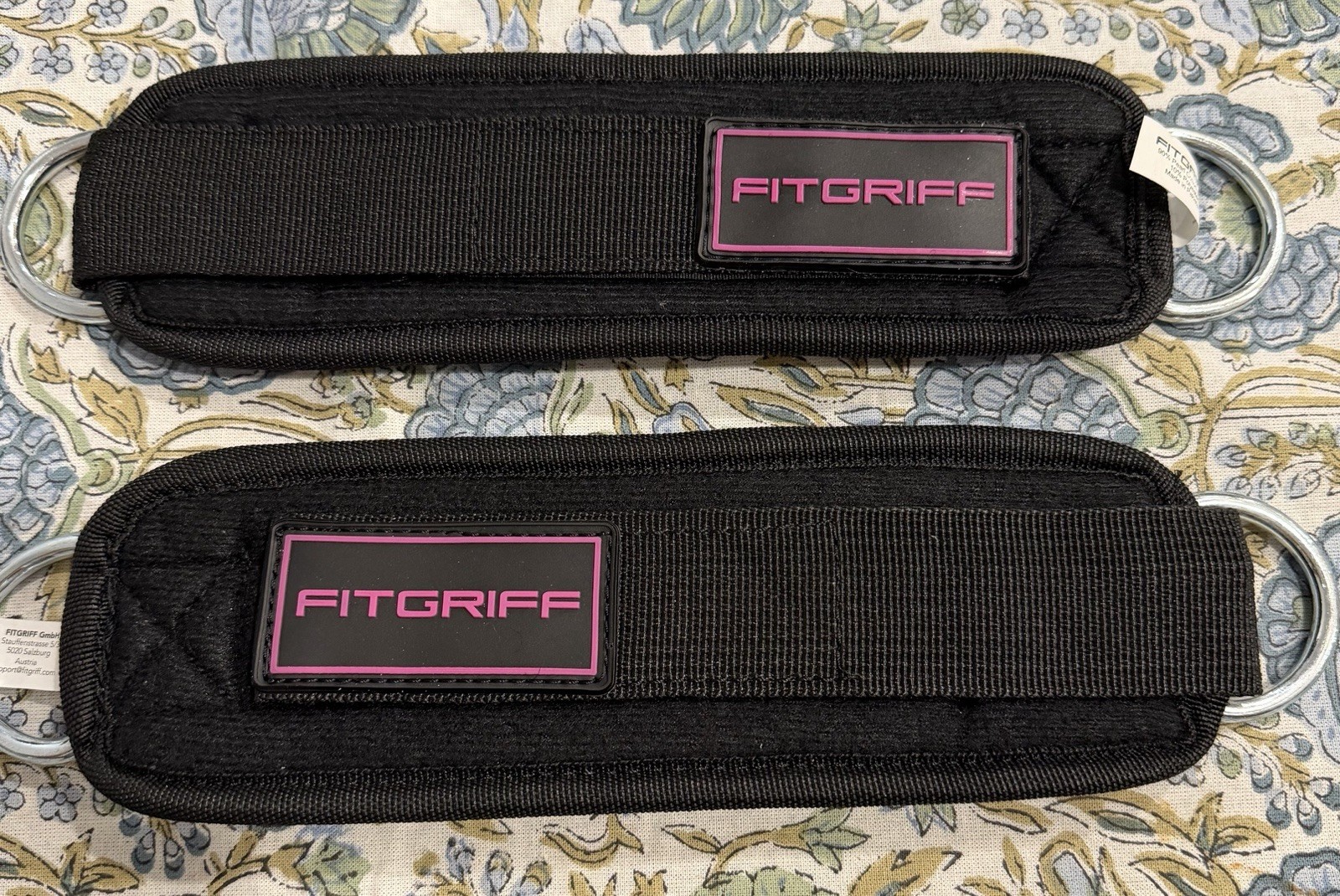 Pink Gym Workout Bundle Squat Hip Thrust Pad Ankle Straps Lifting Straps & Rope
