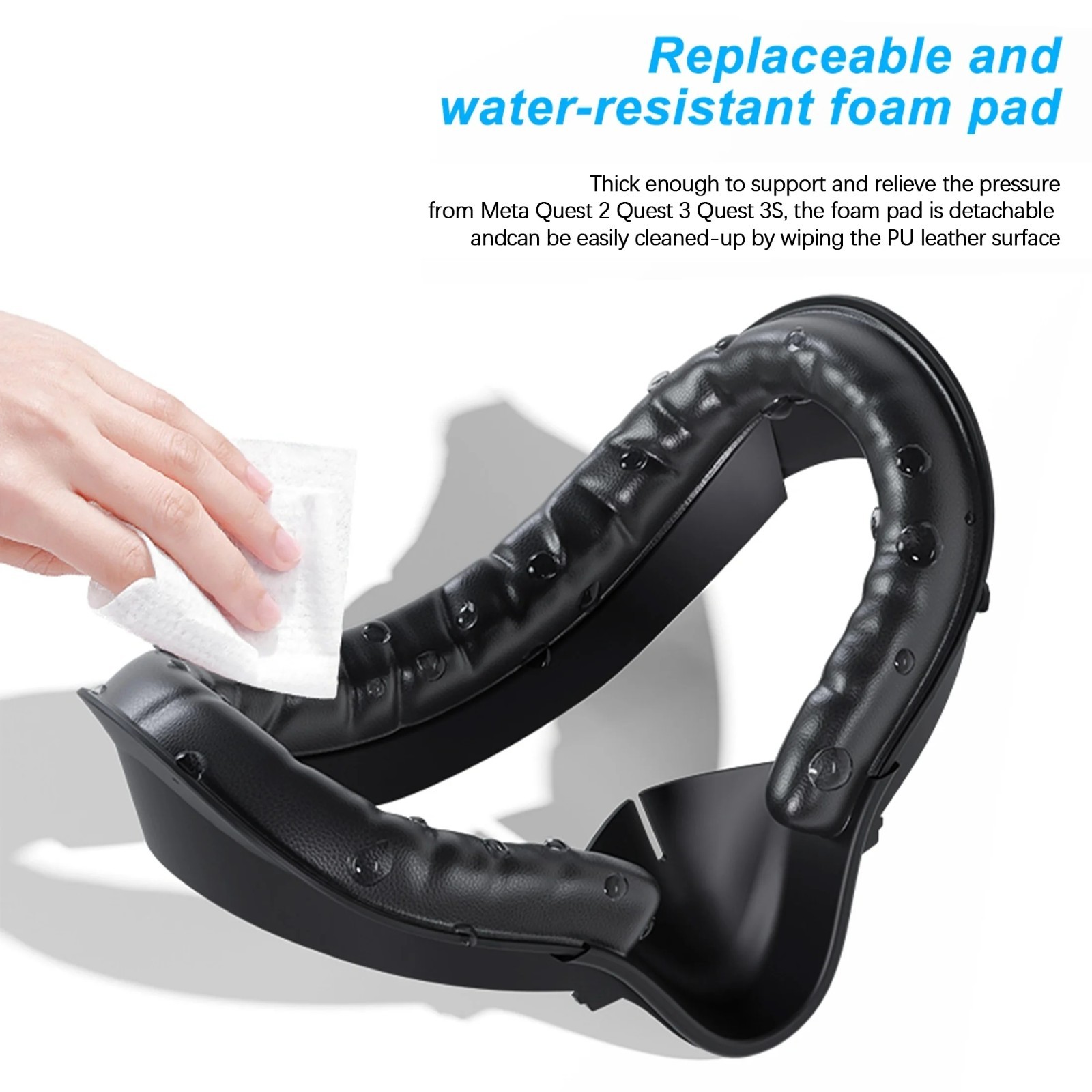 Face Cushion Pad for Meta Quest 2 VR Facial Interface Replacement PU Leather ...