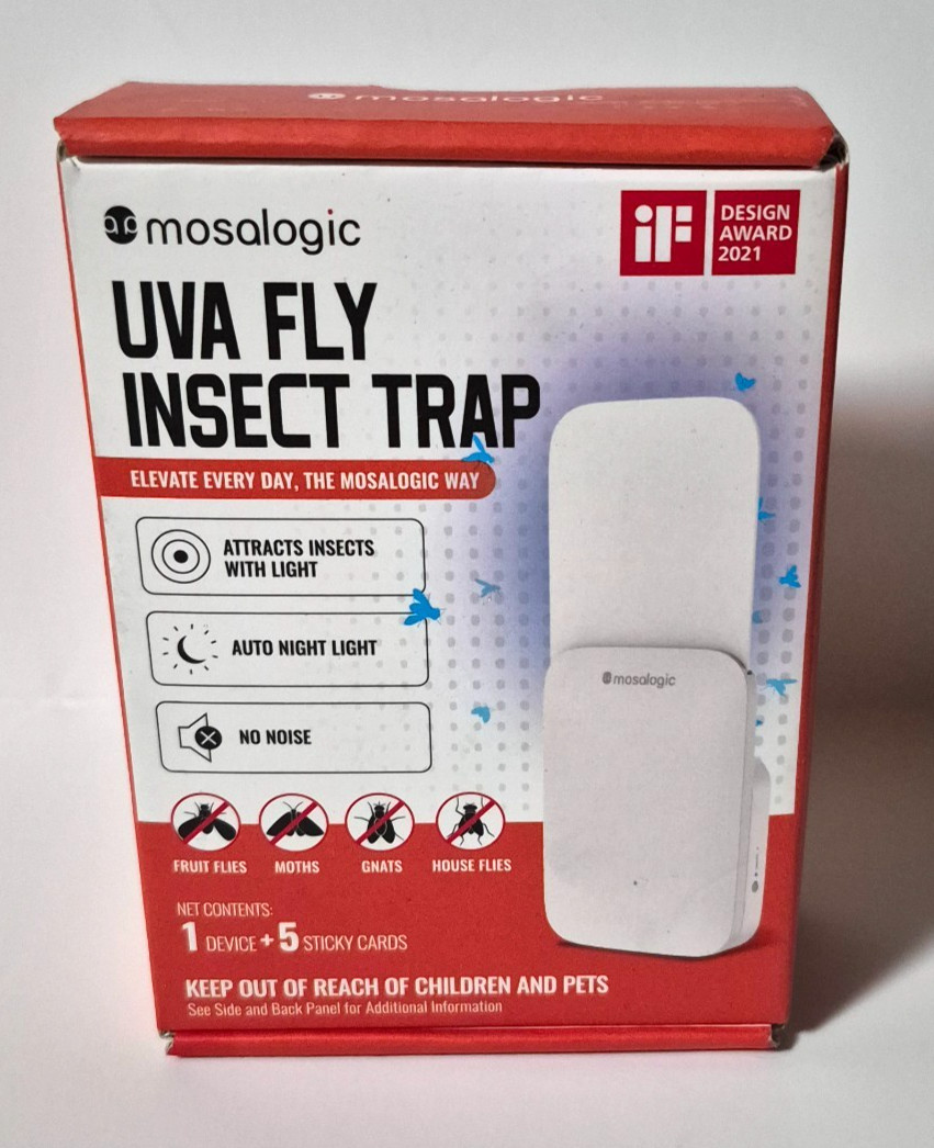 Mosalogic UVA Insect Trap Auto Night Light 1 Device 5 Cards BRAND NEW