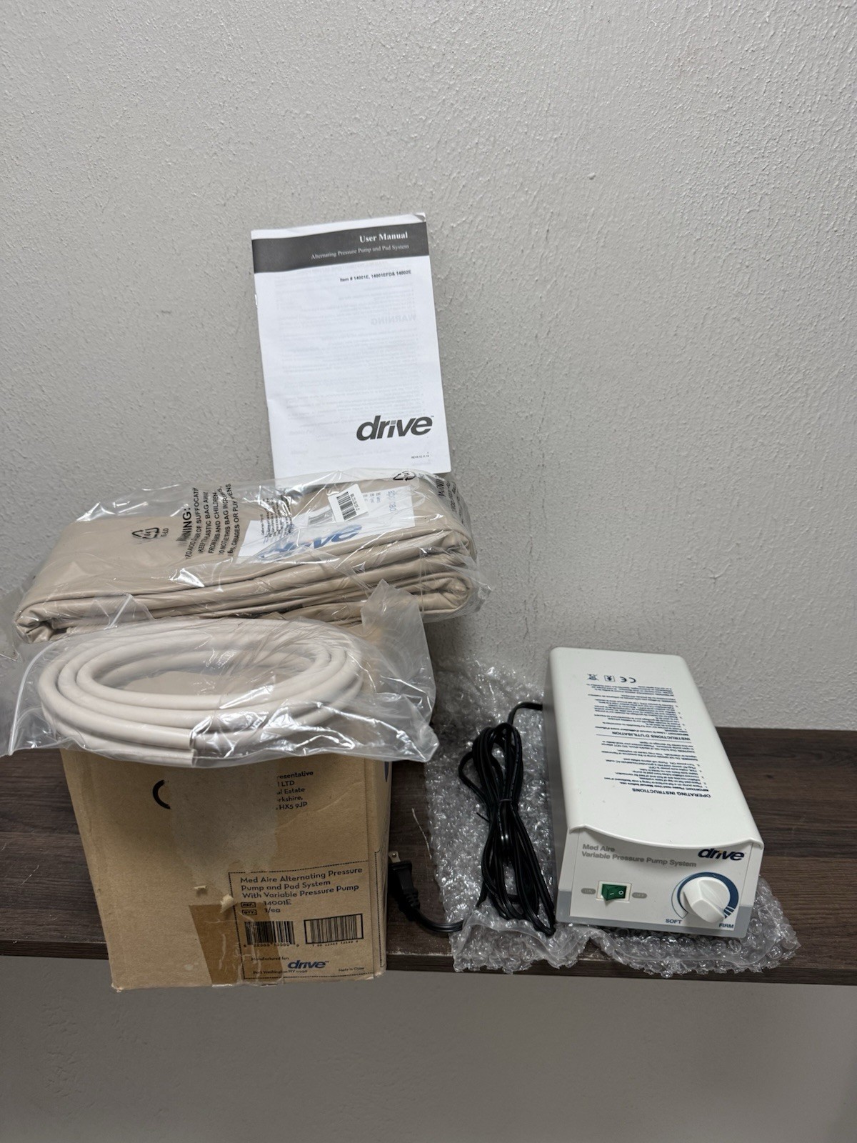 Drive Med Aire Variable Pressure Pump System 14001E With Mattress Pad NOS