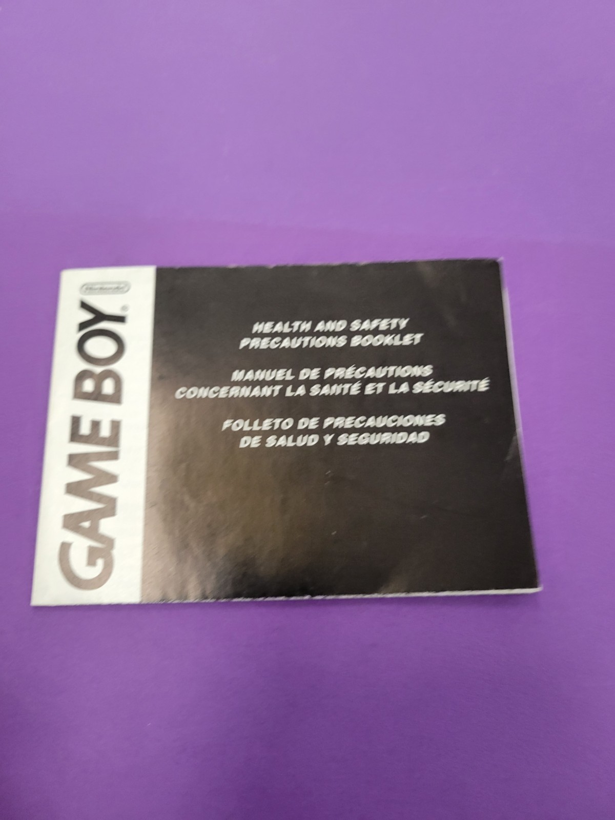 Game Boy Consumer Information And Precautions Booklet Fold Out