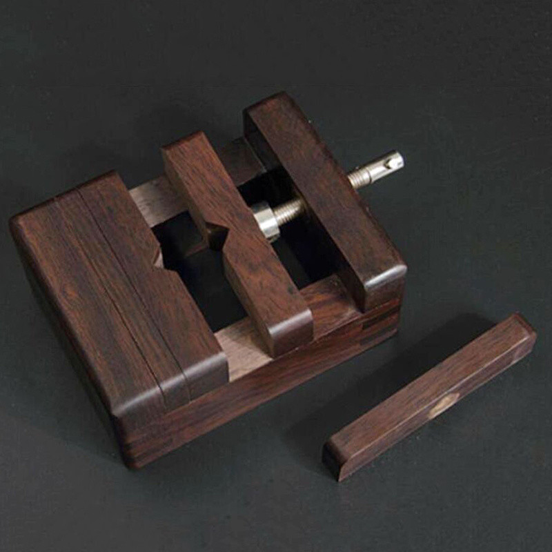 Chinese Seal Carving Bed Ebony Wood Carving Fixed Mold Tool