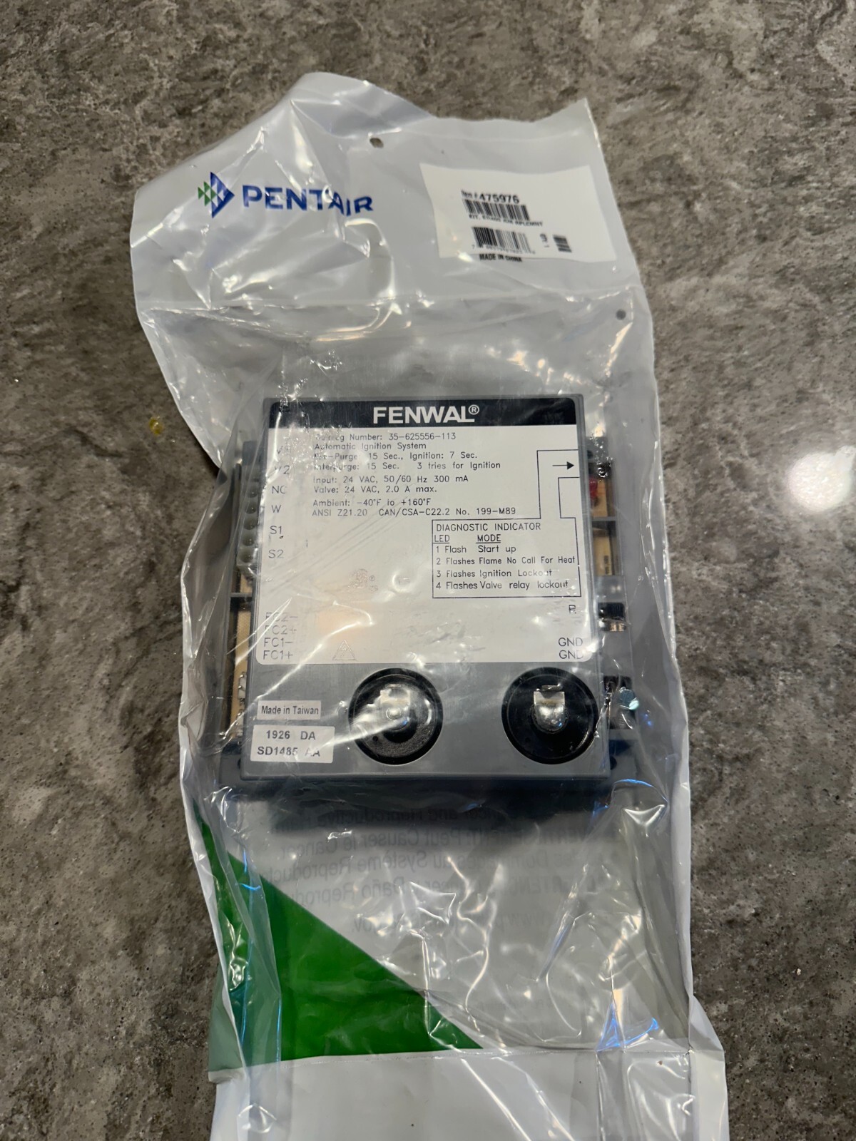 475976 Pentair ETi400 Ignition Control Module Free Shipping