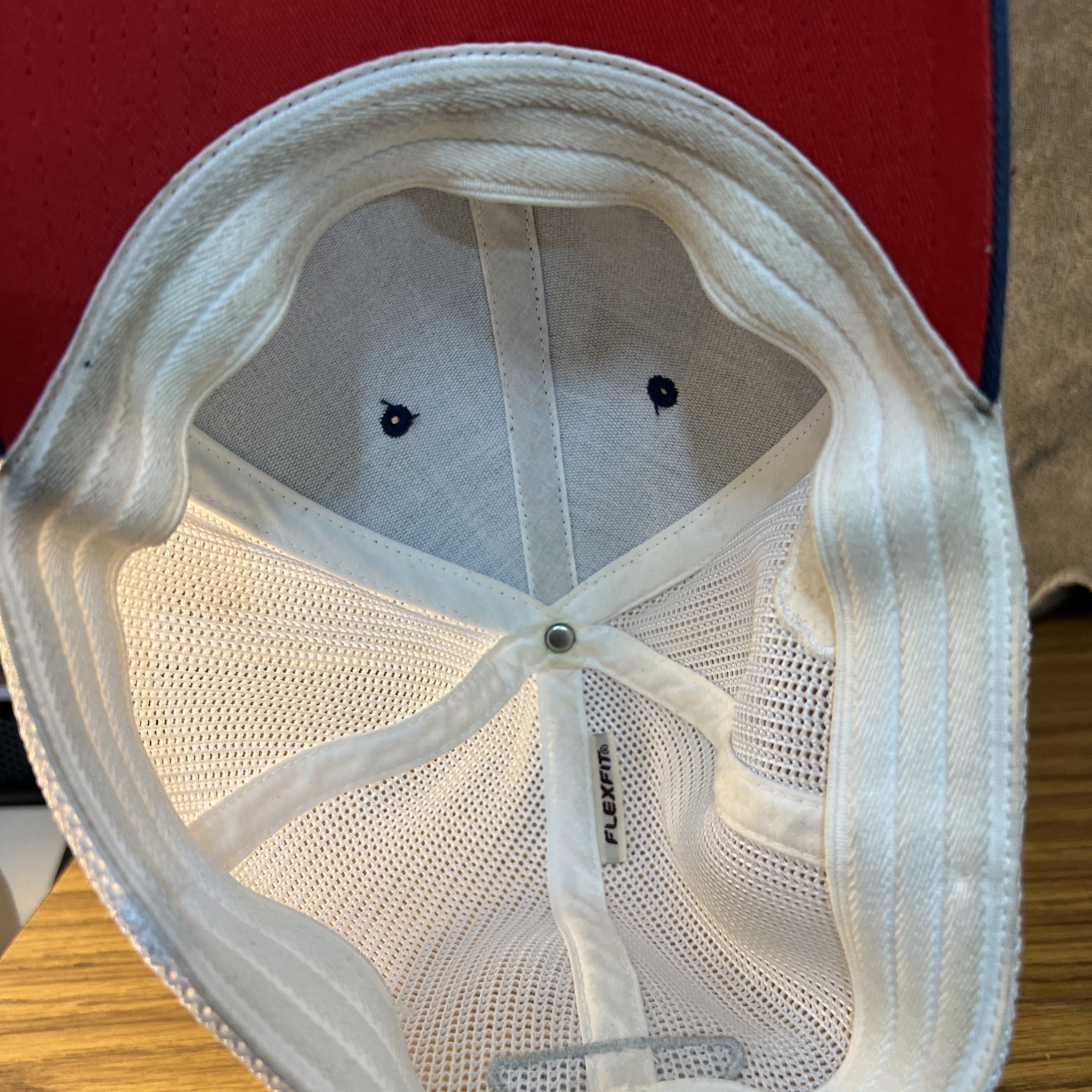 Columbia PFG Logo Mesh FlexFit Hat Bass Side Patch Size: L/XL Blue/White