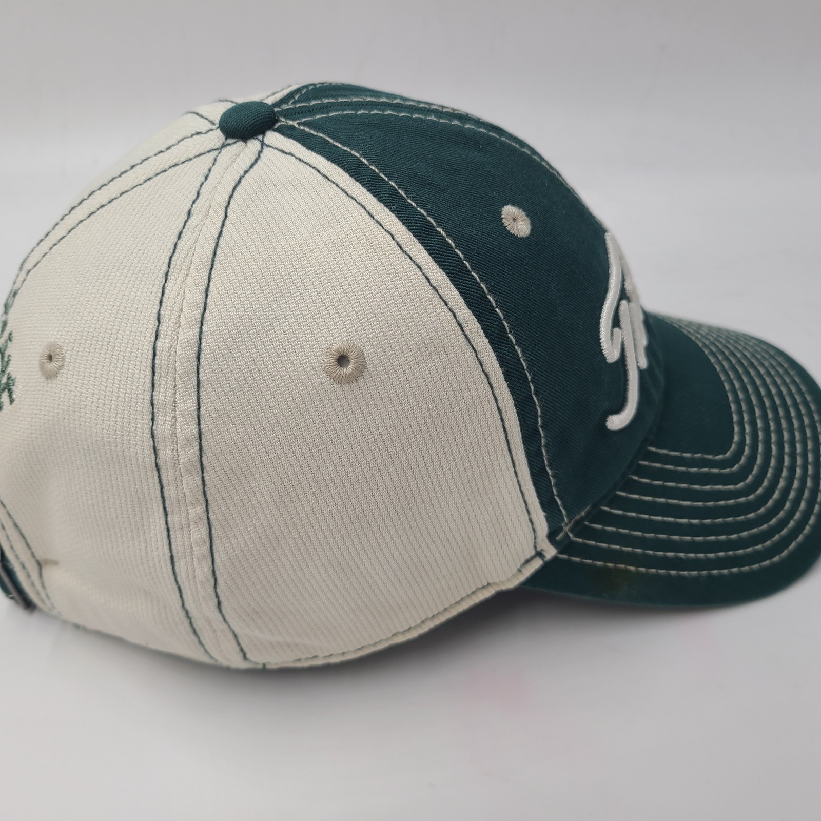 Titleist Hat Strapback Green White Golf Script Logo Casual Outdoors Cotton Men