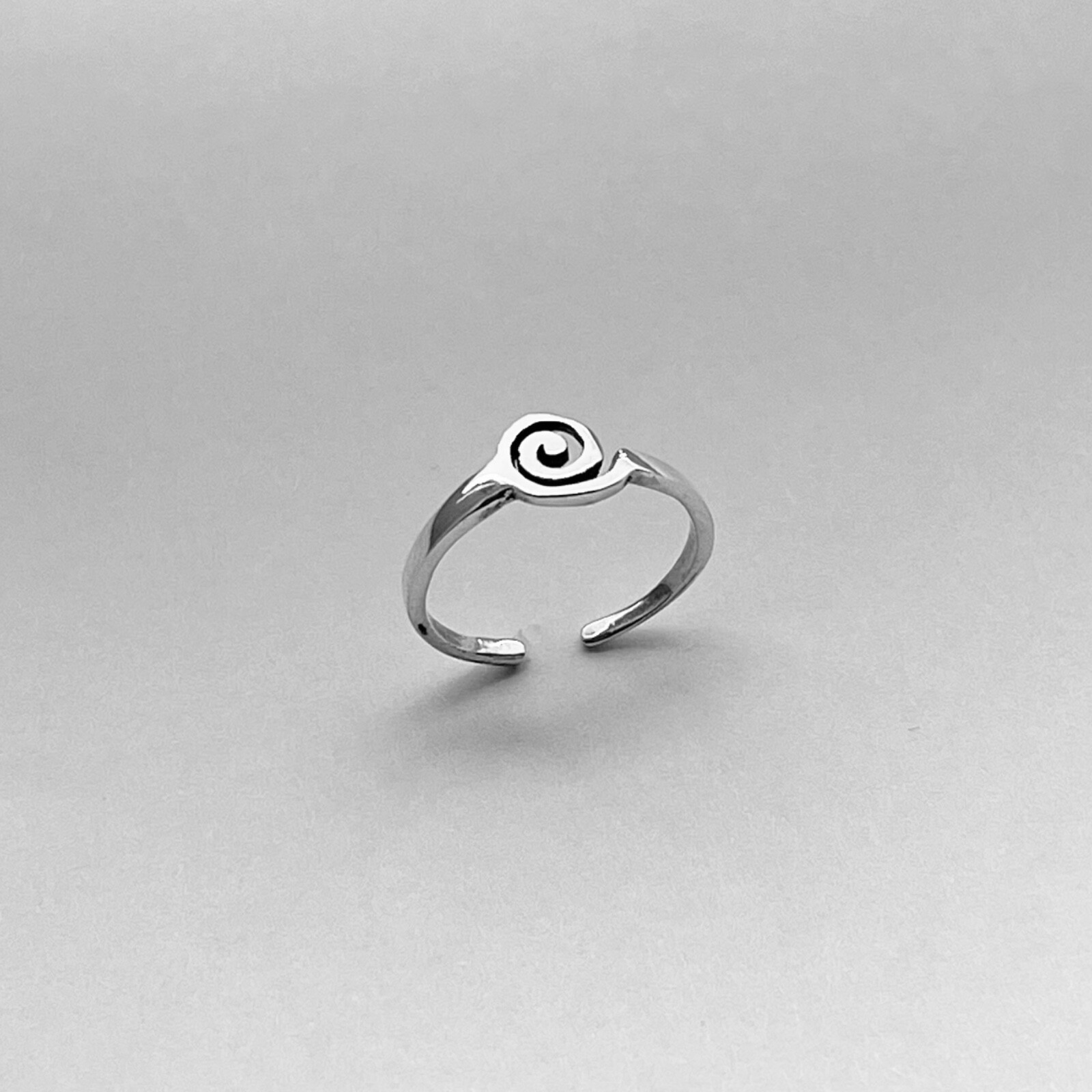 Sterling Silver Swirl Toe Ring, Silver Ring, Spiral Ring, Boho Ring