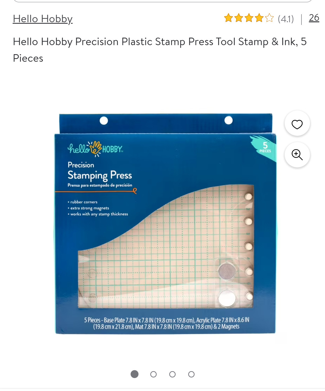 Hello Hobby Precision Stamping Press  5 Pieces Base plate, extra magnets