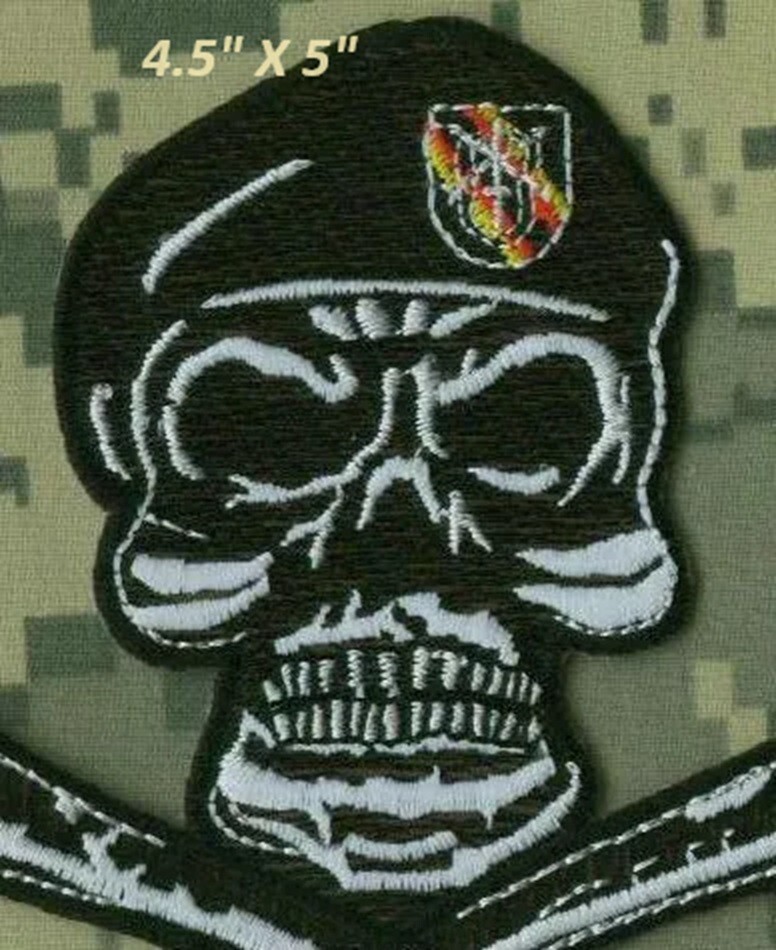ISAF JOINT SP OPS TASK FORCE JSOTF-A iron-on 5" JTF PATCH: USN Skull/Cross-Bones