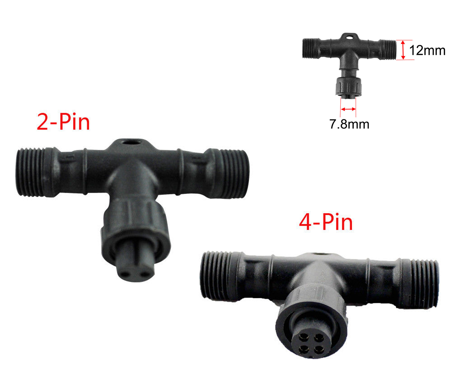 2/4/5 Pin T-connector Waterproof for RGB/WW/CW Color FVTLED LED Deck Lights DIY