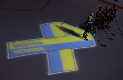 Boston Bruins Boston Strong Memorial Ribbon Patch Boston Marathon Tragedy Patch