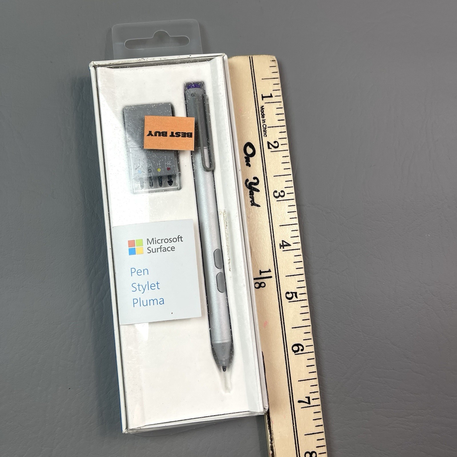 Microsoft Surface Pen Stylus Silver Model 1710 Surface Pro 3 4 Book w/ Tips