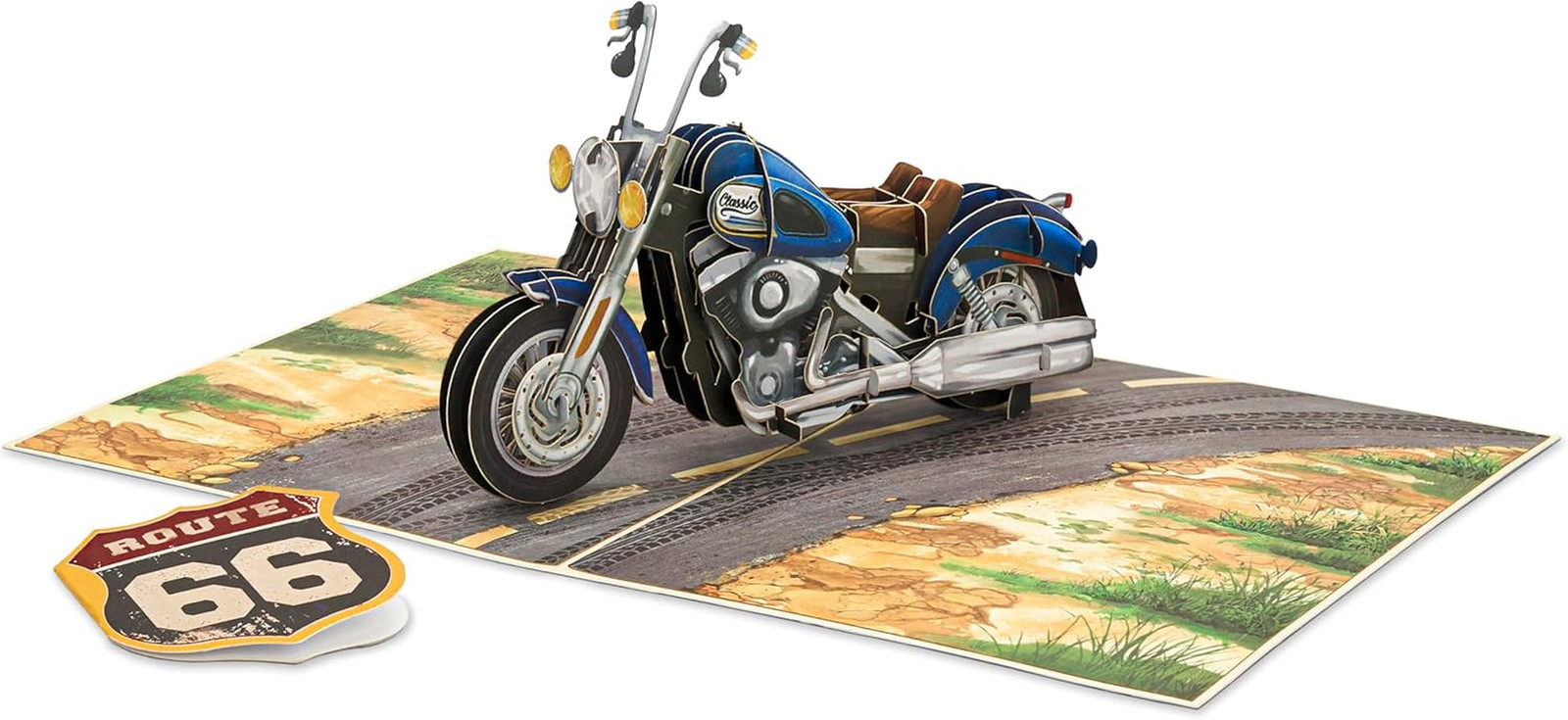 Classic Motorcycle Pop up Card, Birthday and Fathers Day Gift for Husband, So...