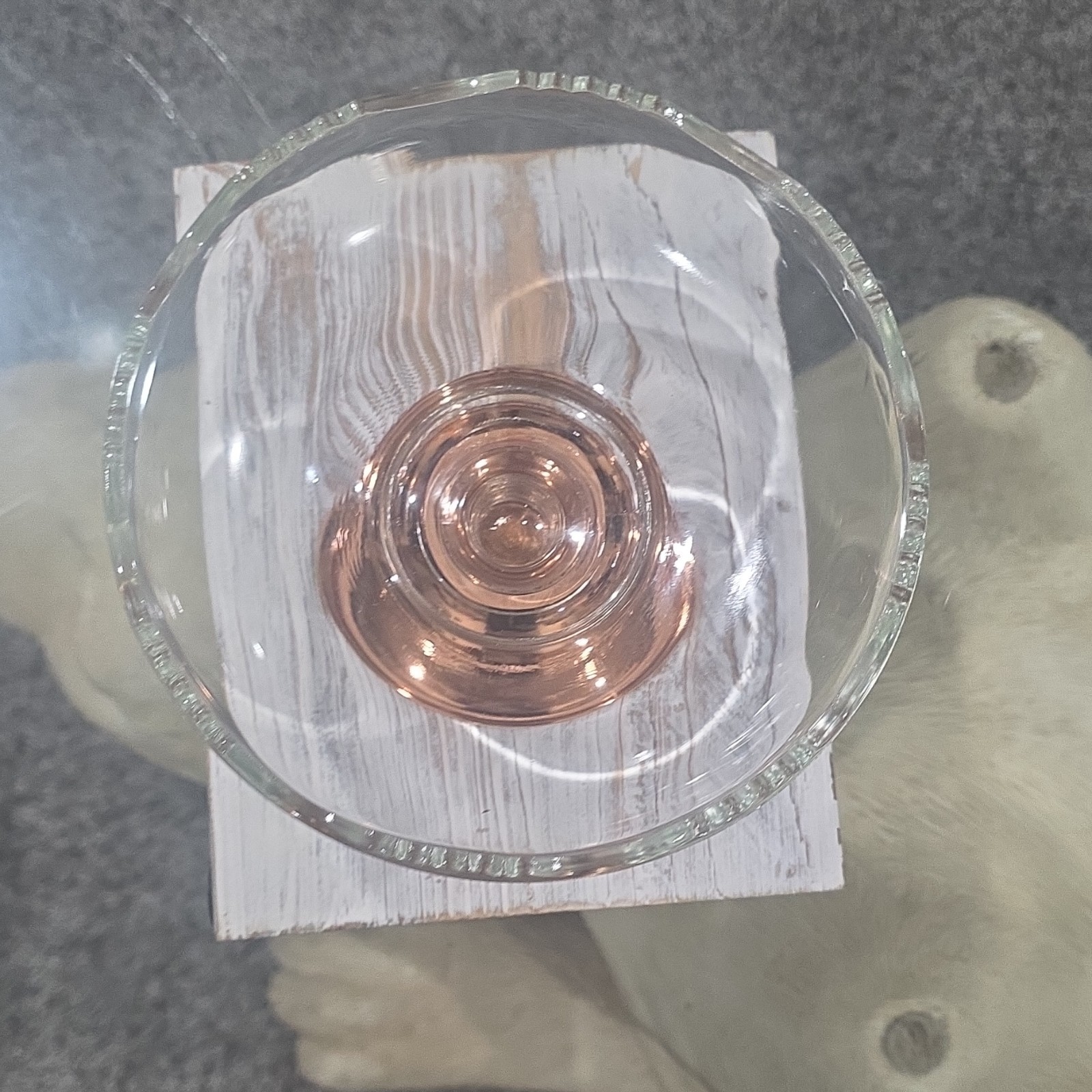 Copper Metal Yo-Yo Modern Design with Clear Elements