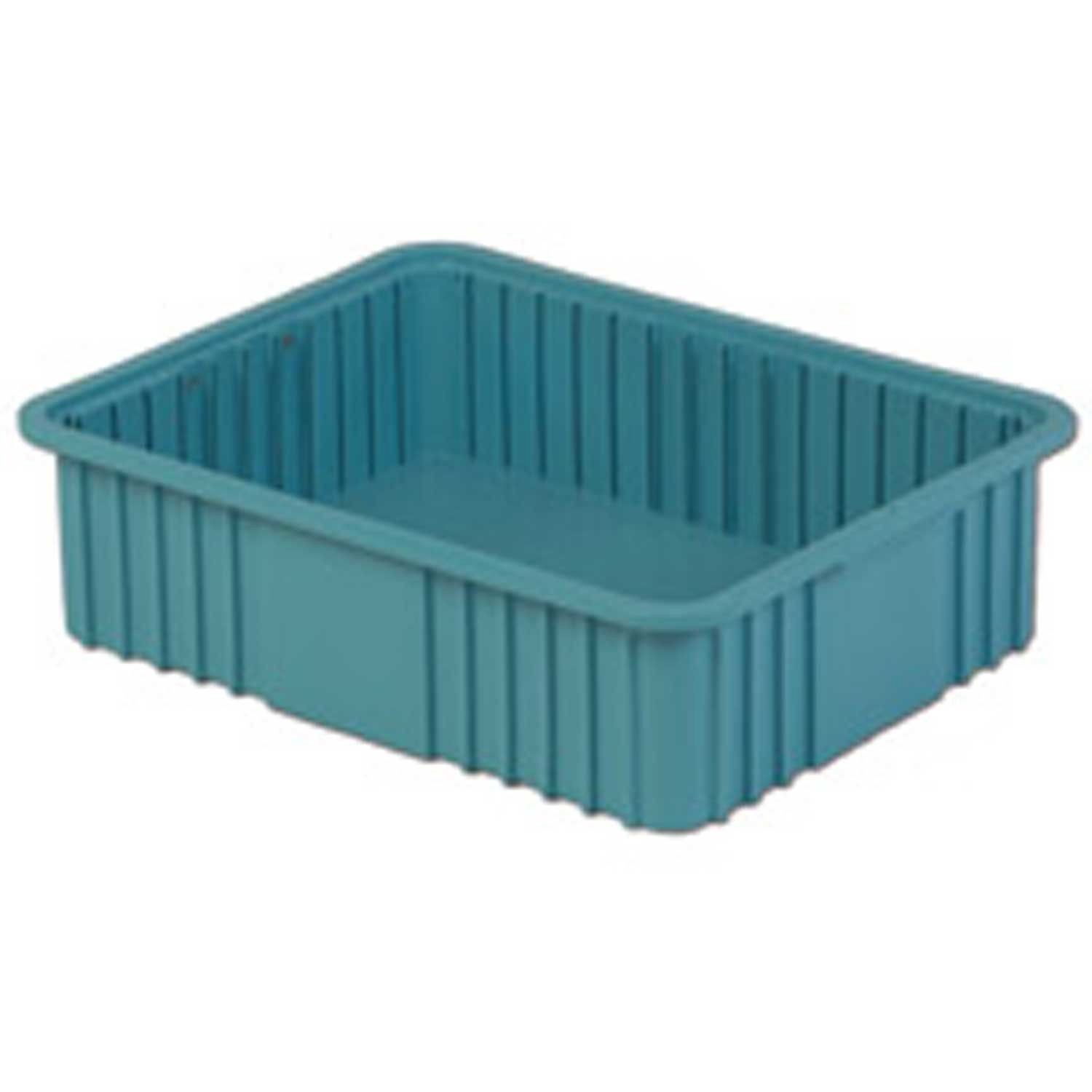 LEWISBins Divider Box 22-3/8" x 17-3/8" x 6" Light Blue Lot of 4