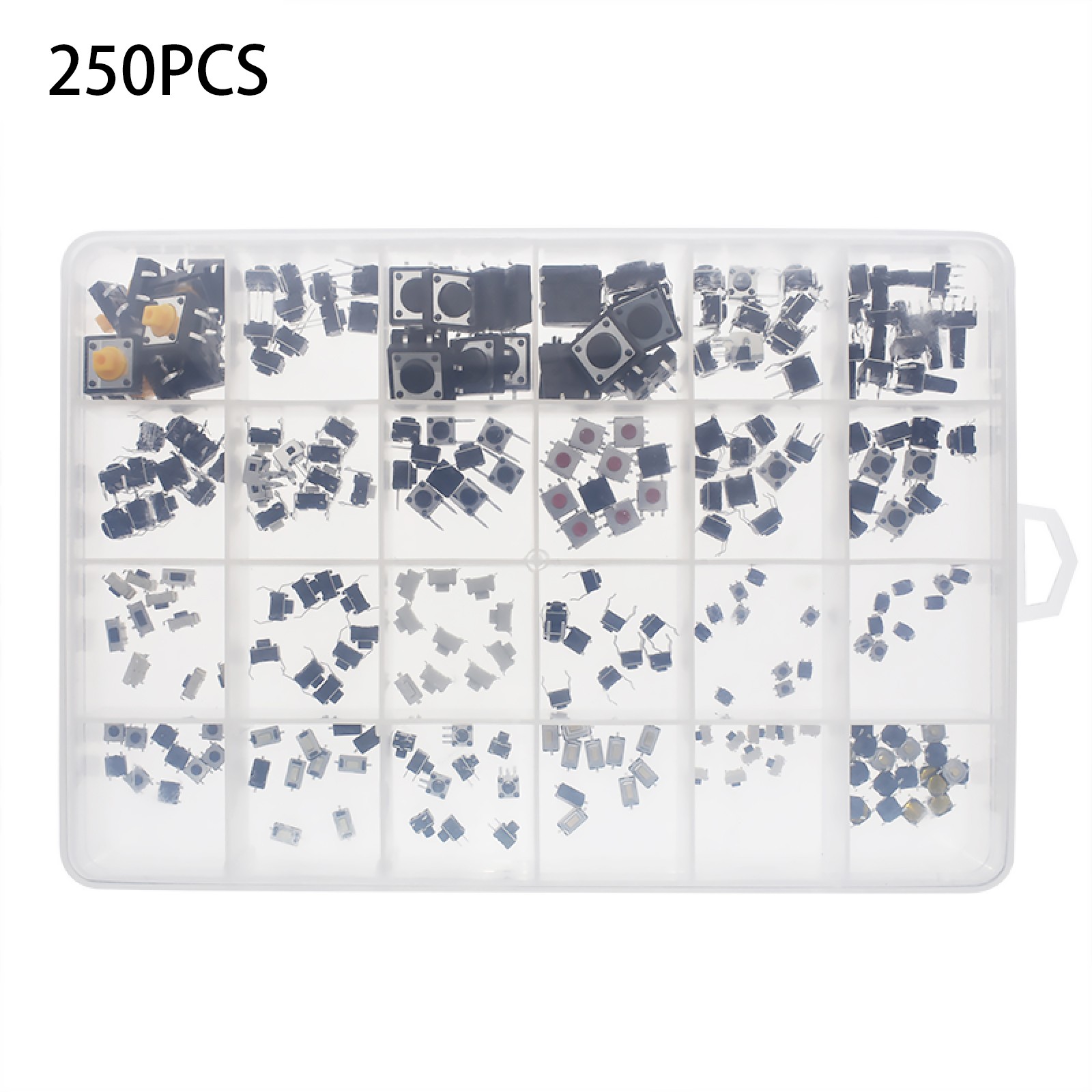 25-Type Assorted Micro Switch Push Tact Button ON/OFF Touch Button Switch Kit cv