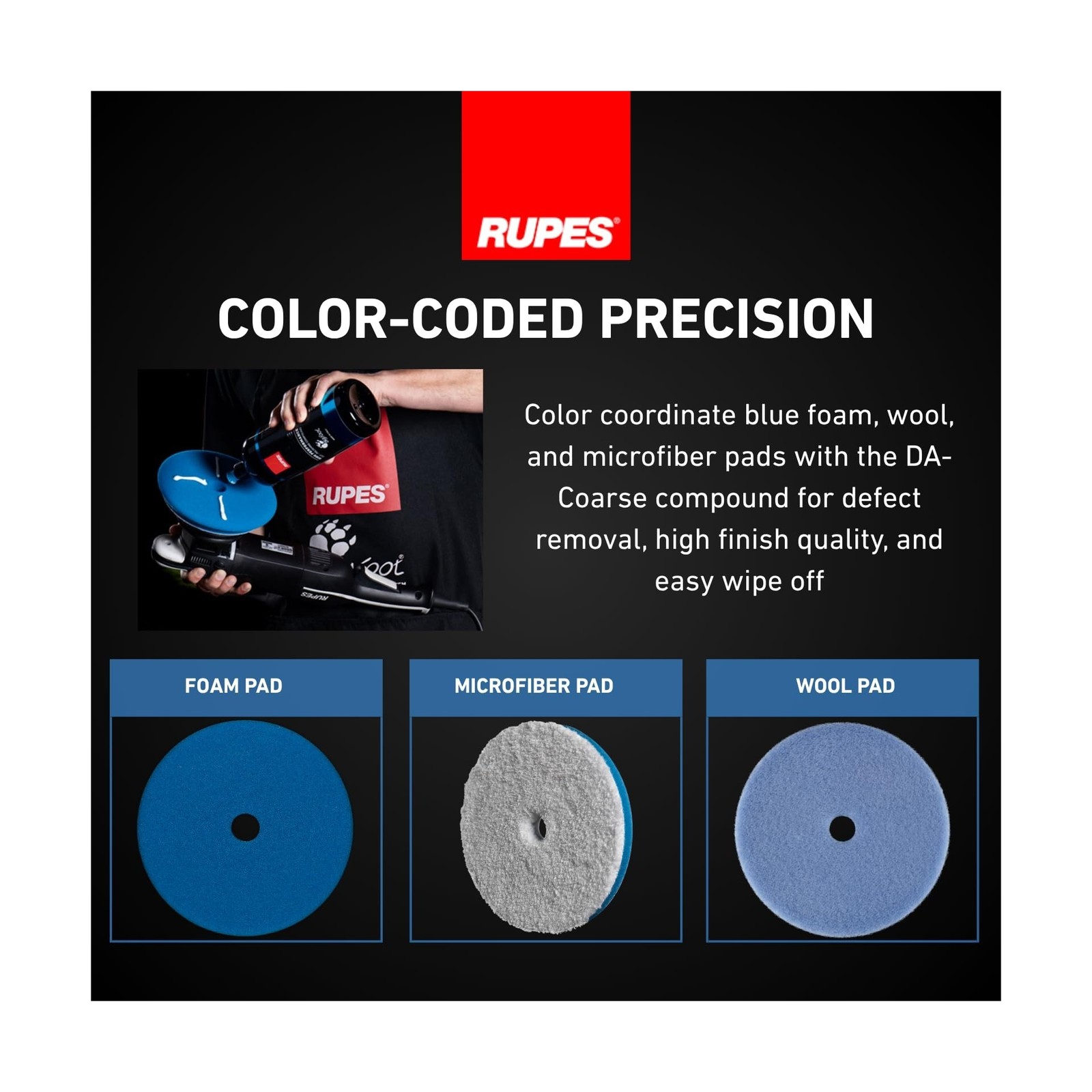 RUPES 250 ml D-A Coarse High Performance Cut Polishing Compound for... Fast Ship