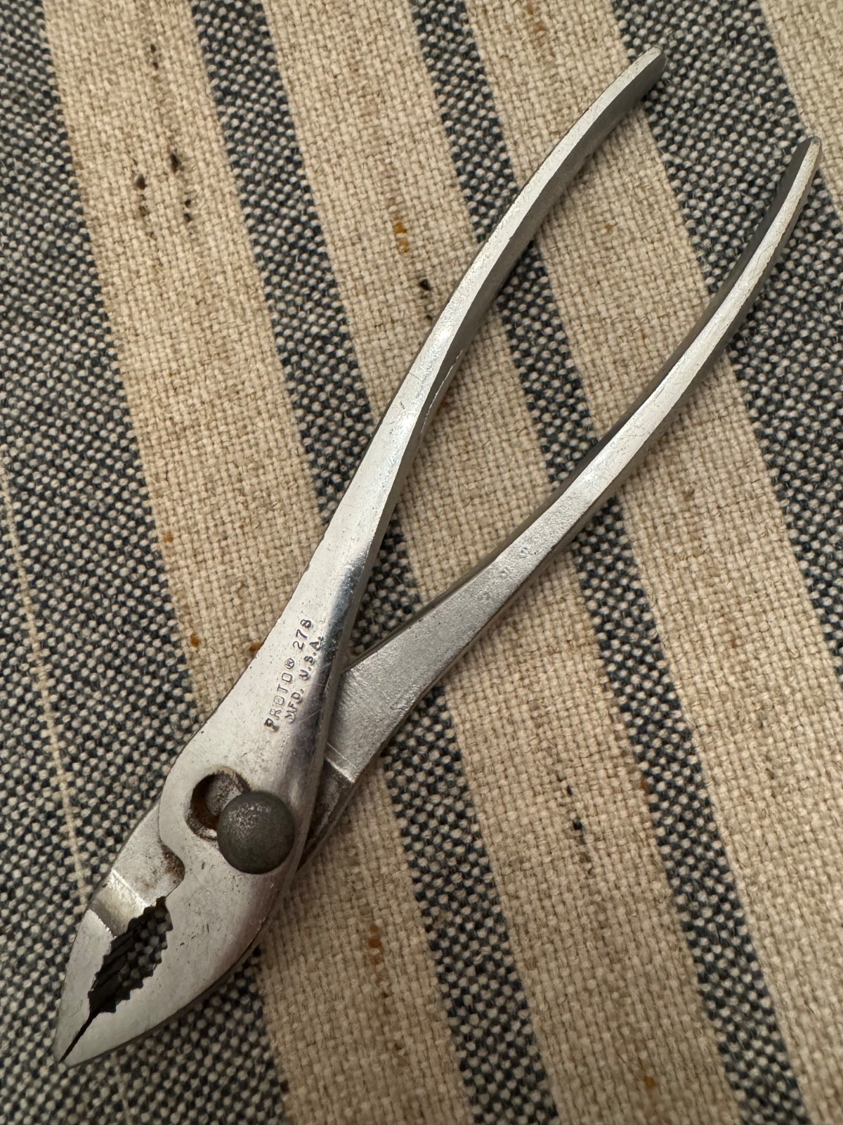 Proto 278 Slip Joint Pliers 8" Made in USA - Vintage