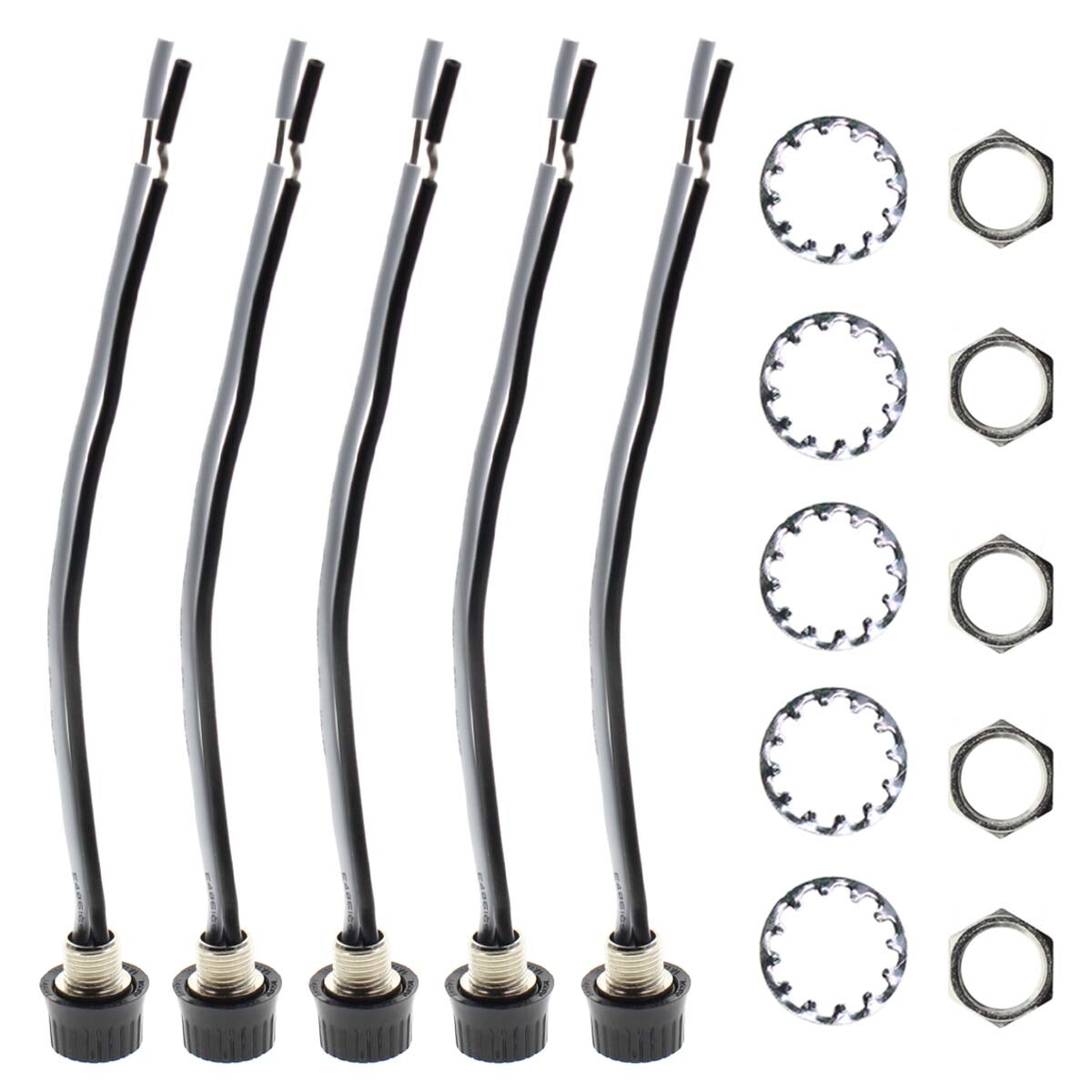5PCS New Rotary Stye On/Off Canopy Switches, 3/1 amps at 125/250,4" Wire (18AWG)
