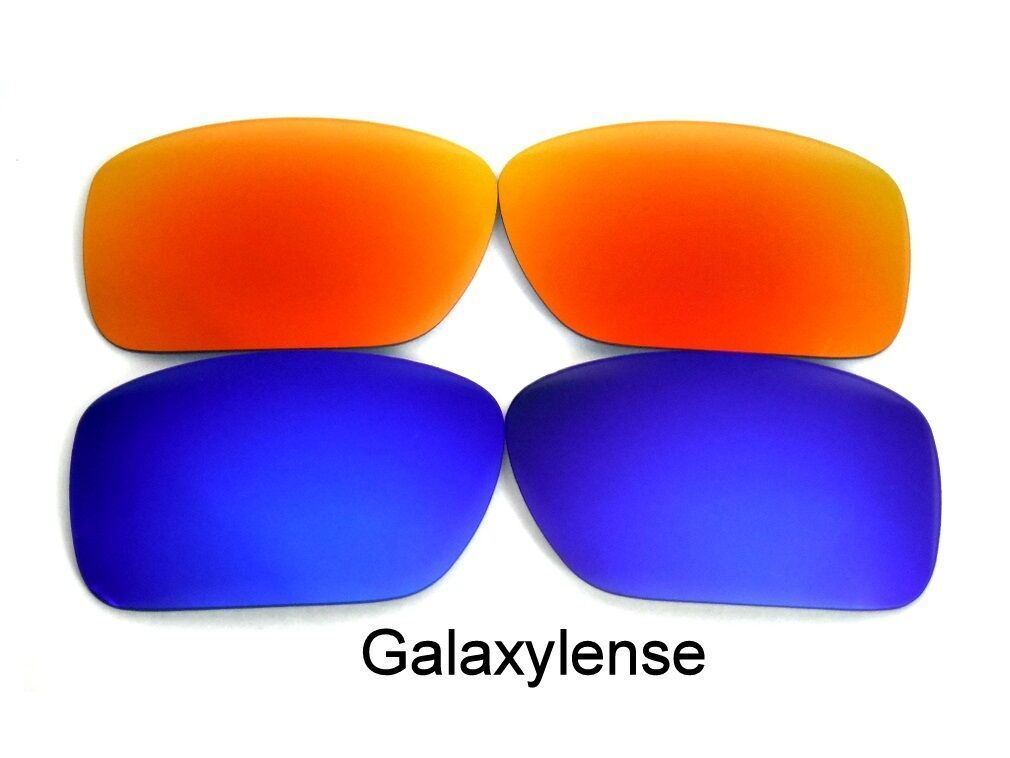 Galaxy Replacement Lenses For Oakley Straightlink Blue&Red Polarized 2Pairs