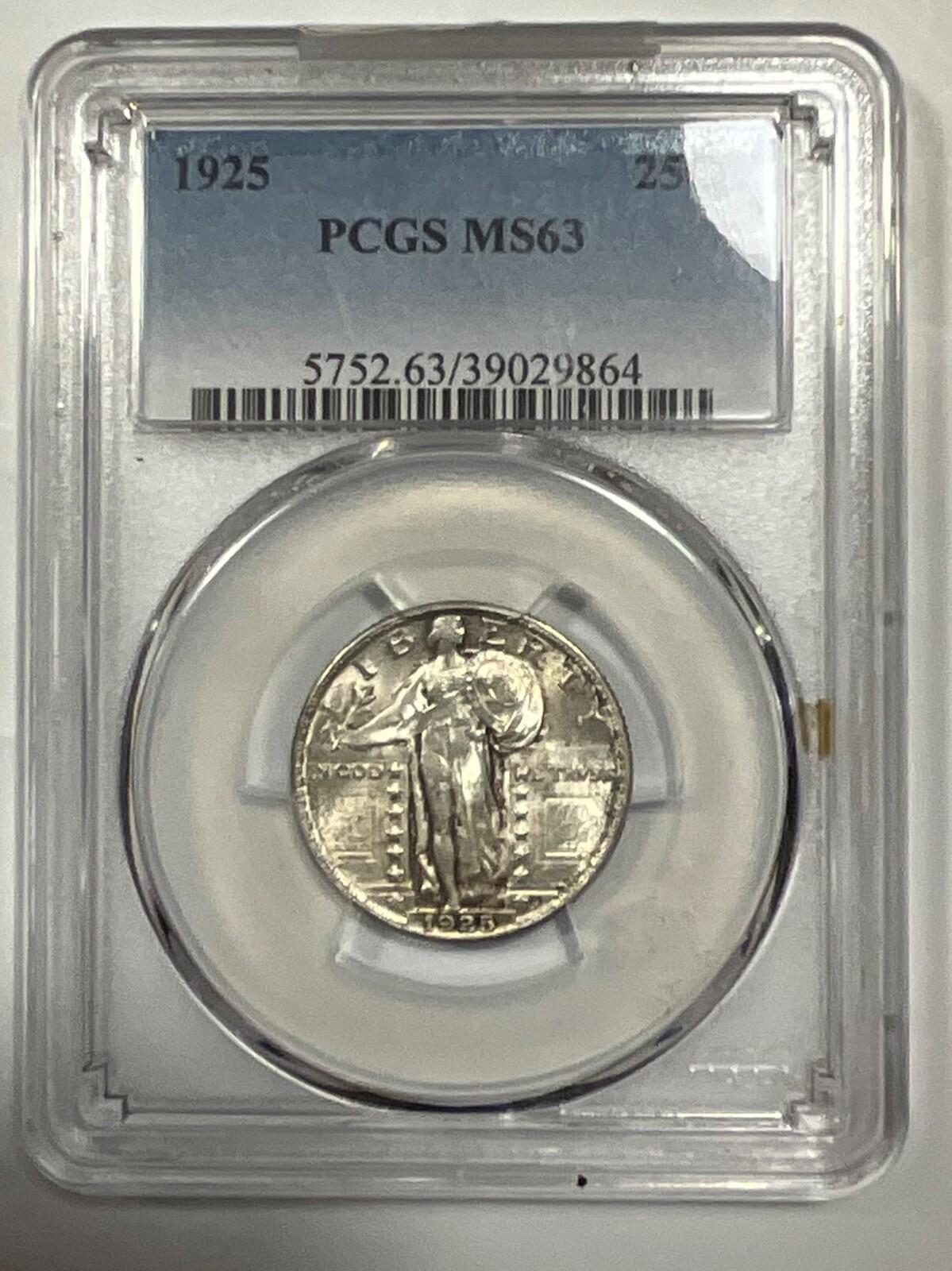 PCGS MS63 1925 STANDING LIBERTY QUARTER BEAUTIFUL LUSTER