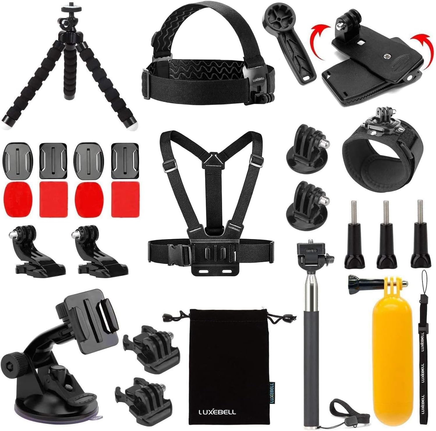 Luxebell Accessories Kit for AKASO EK5000 EK7000 4K WiFi Action Camera GoPro Her