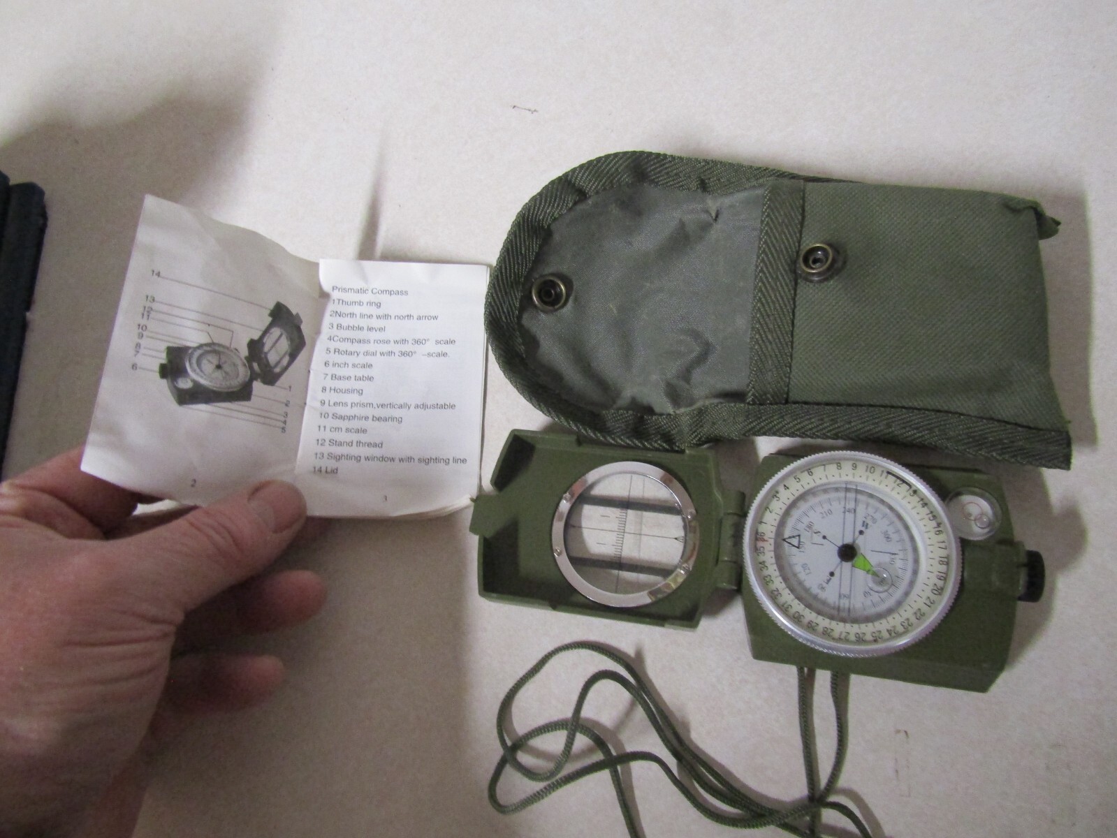 MILITARY GERMAN OR BRITISH MADE COMPASS PRIMATIC WITH CASE