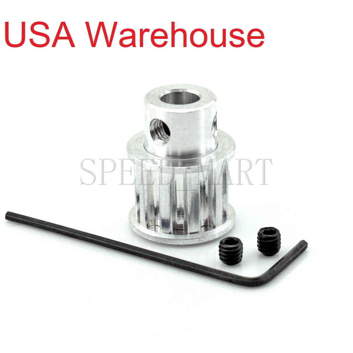 XL 10T Aluminum Timing Belt Pulley 10 Tooth 5-6.35mm Bore for Stepper Motor USA