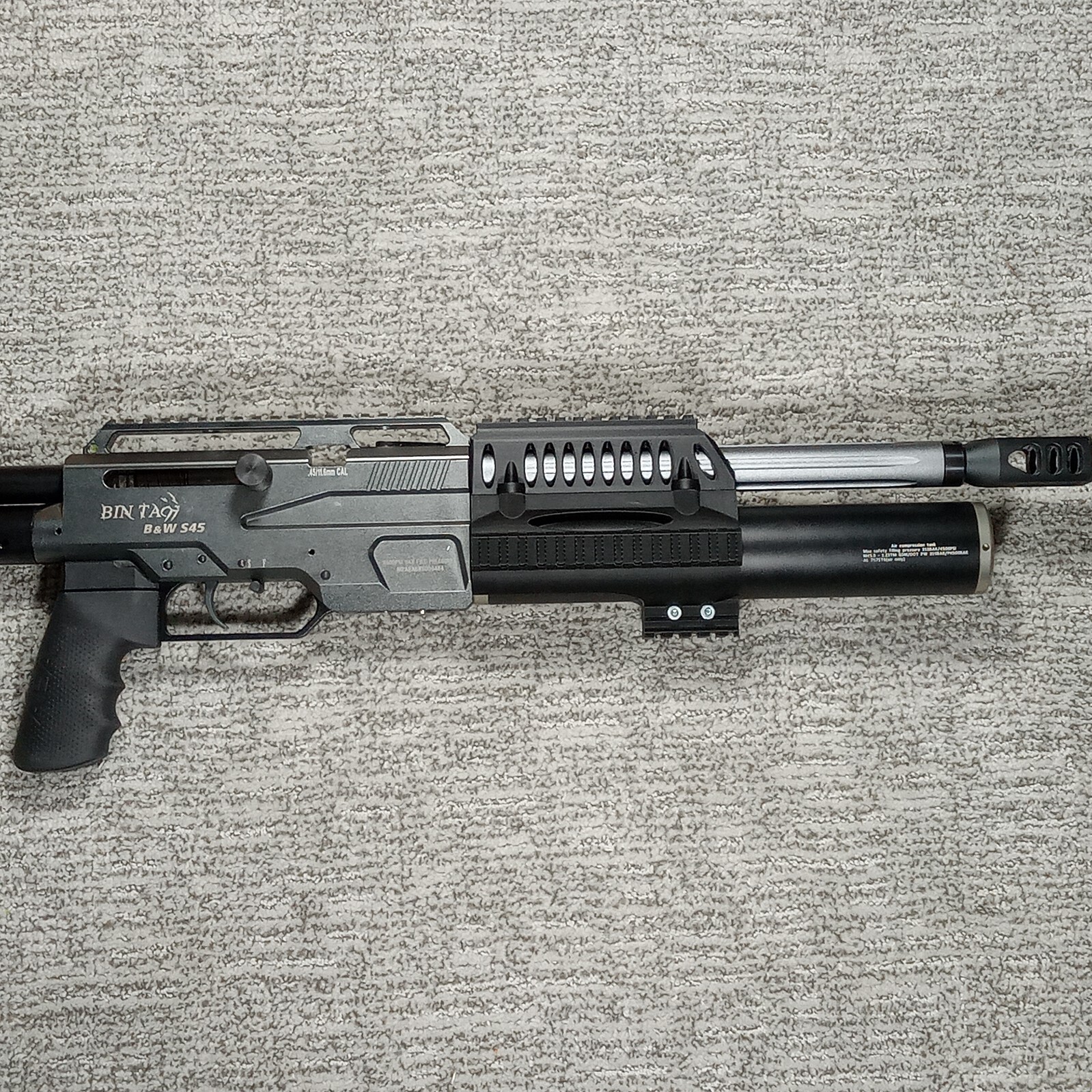 Tactical Rail for BinTac B&W S45 air rifle - 150mm length