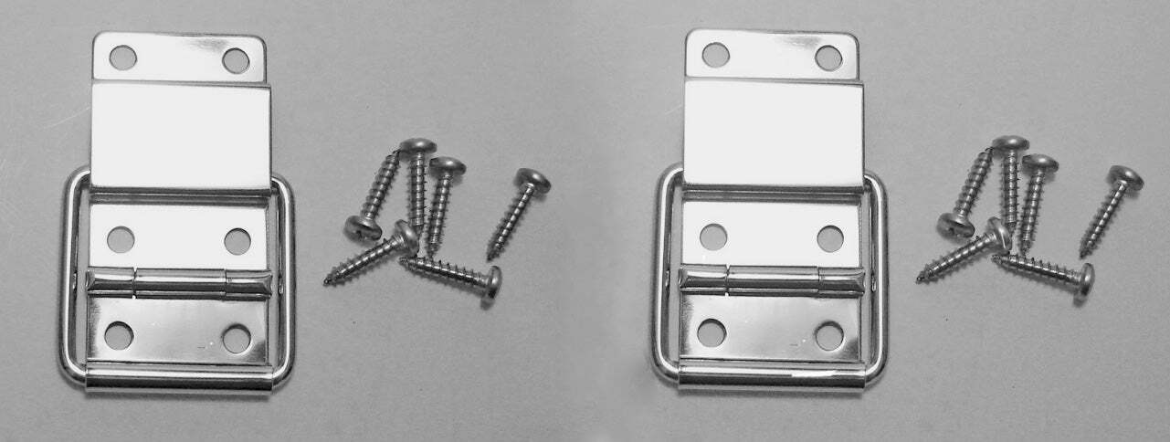 One Pair Penn Elcom Small Stop Hinge with Screws- Nickle Finish - P1990N