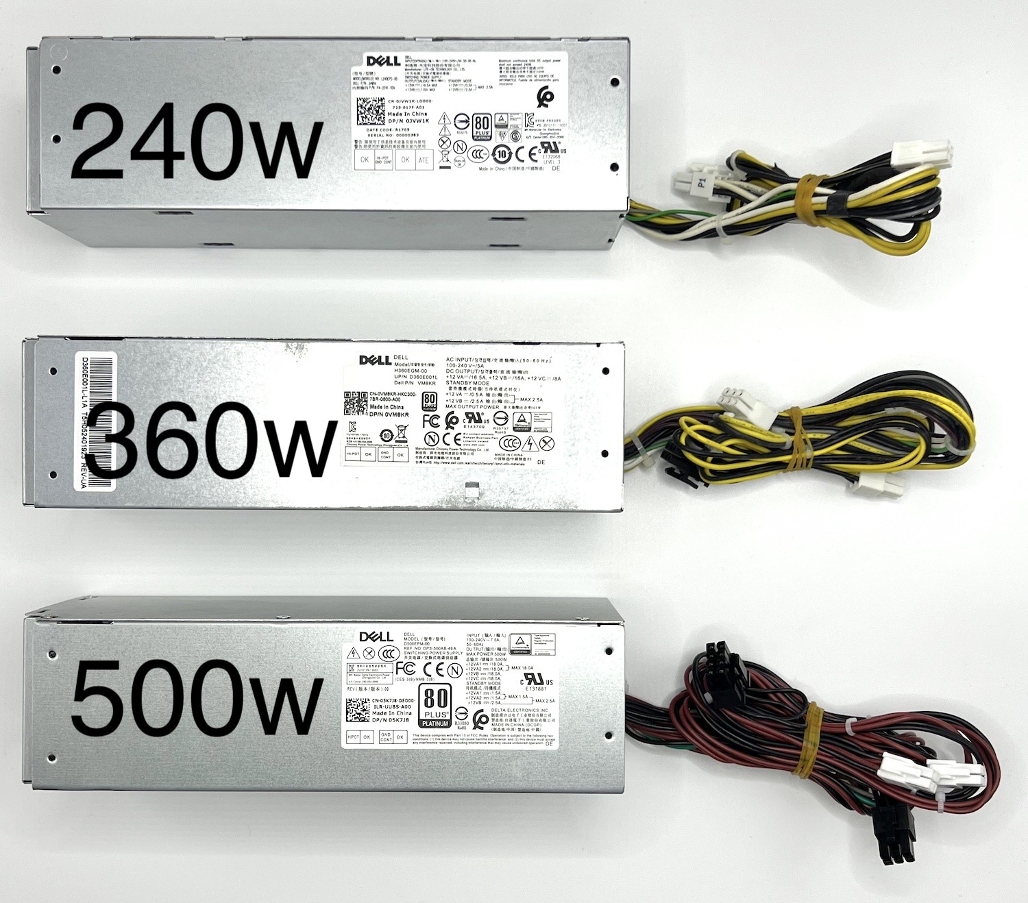 Dell 240w 360w 500w Power Supply PSU OptiPlex 7050 7060 7070 7080 7090