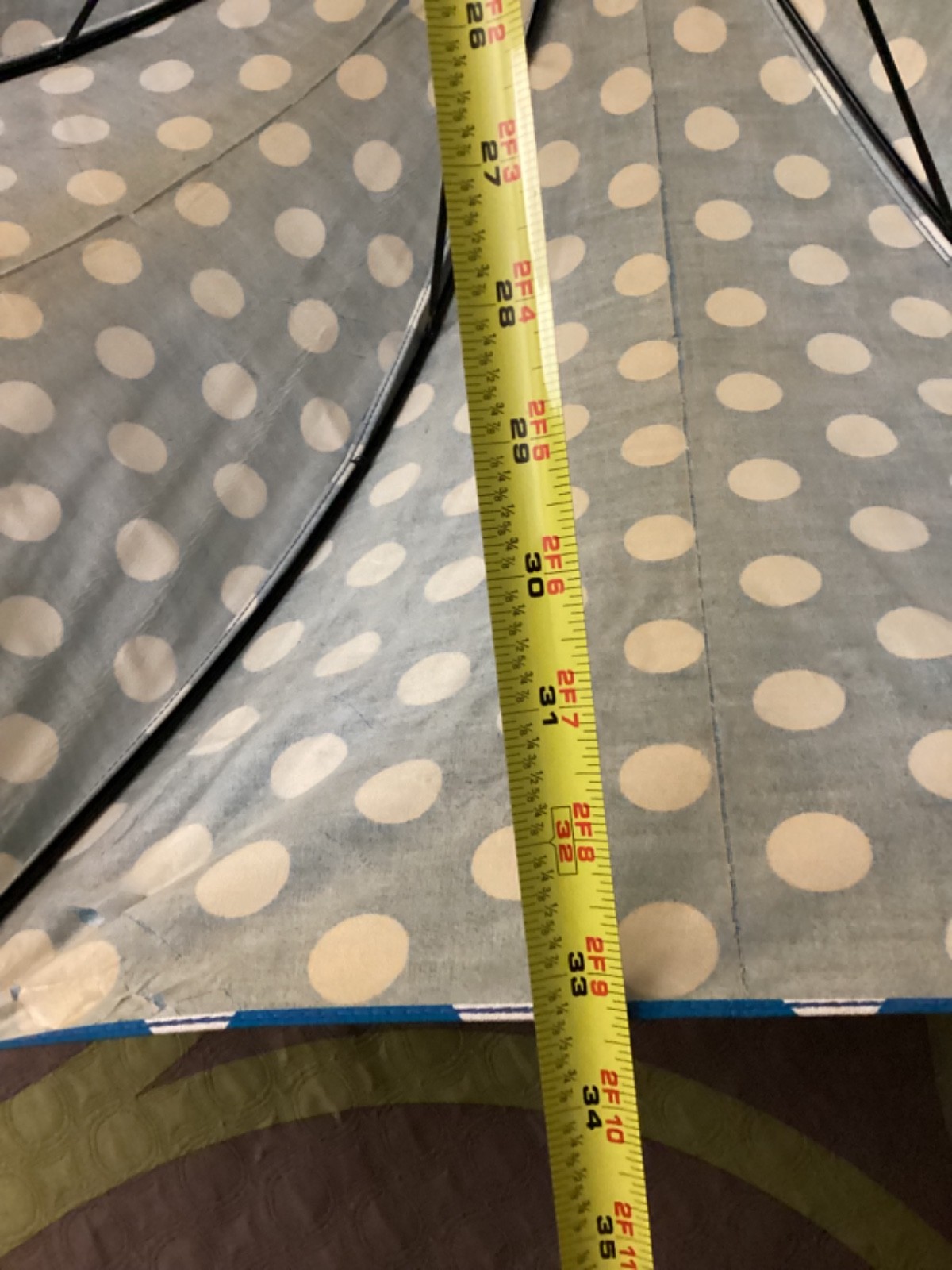 Just Richard Umbrella Blue White Polka Dot Umbrella Some Flaws