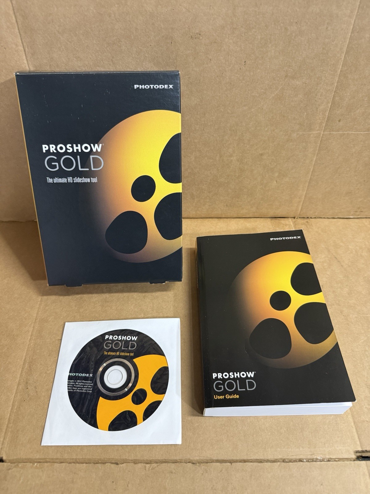 Proshow Gold Ultimate HD Slideshow Tool Photodex Software with Manual Book & Box