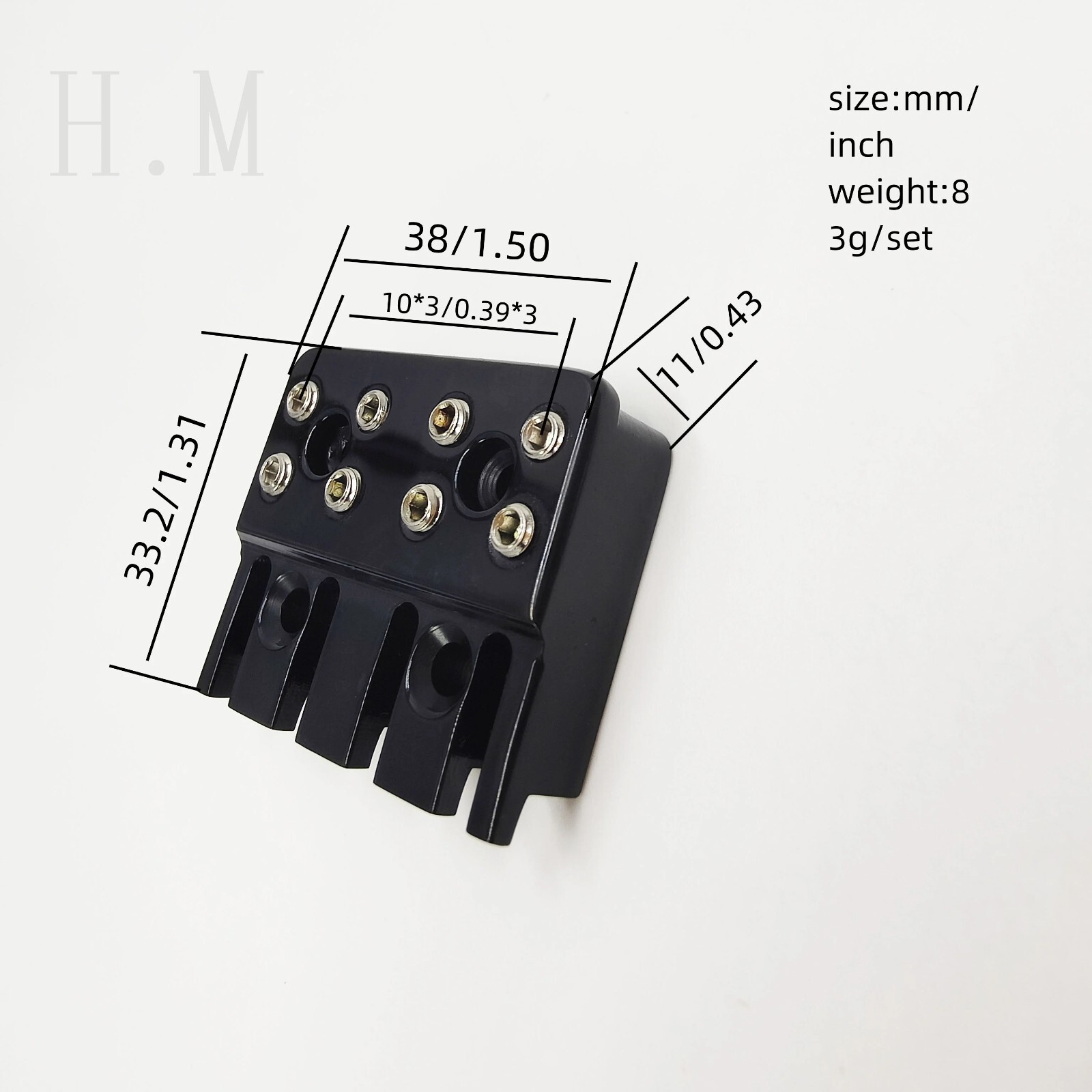 4 String Headless Bass String Locking Nut 38MM
