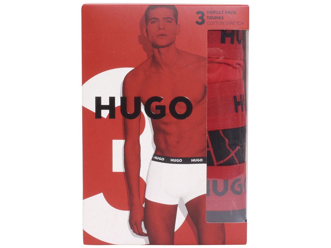 Hugo Boss Men's Underwear 3-Pack Black Trunk-Boxer