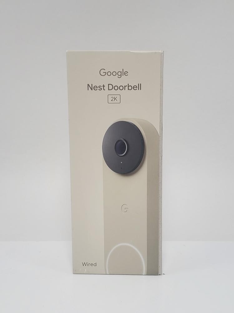 Google Nest Doorbell Wired 3rd Gen 2K Video Vision 2-Way Audio Linen