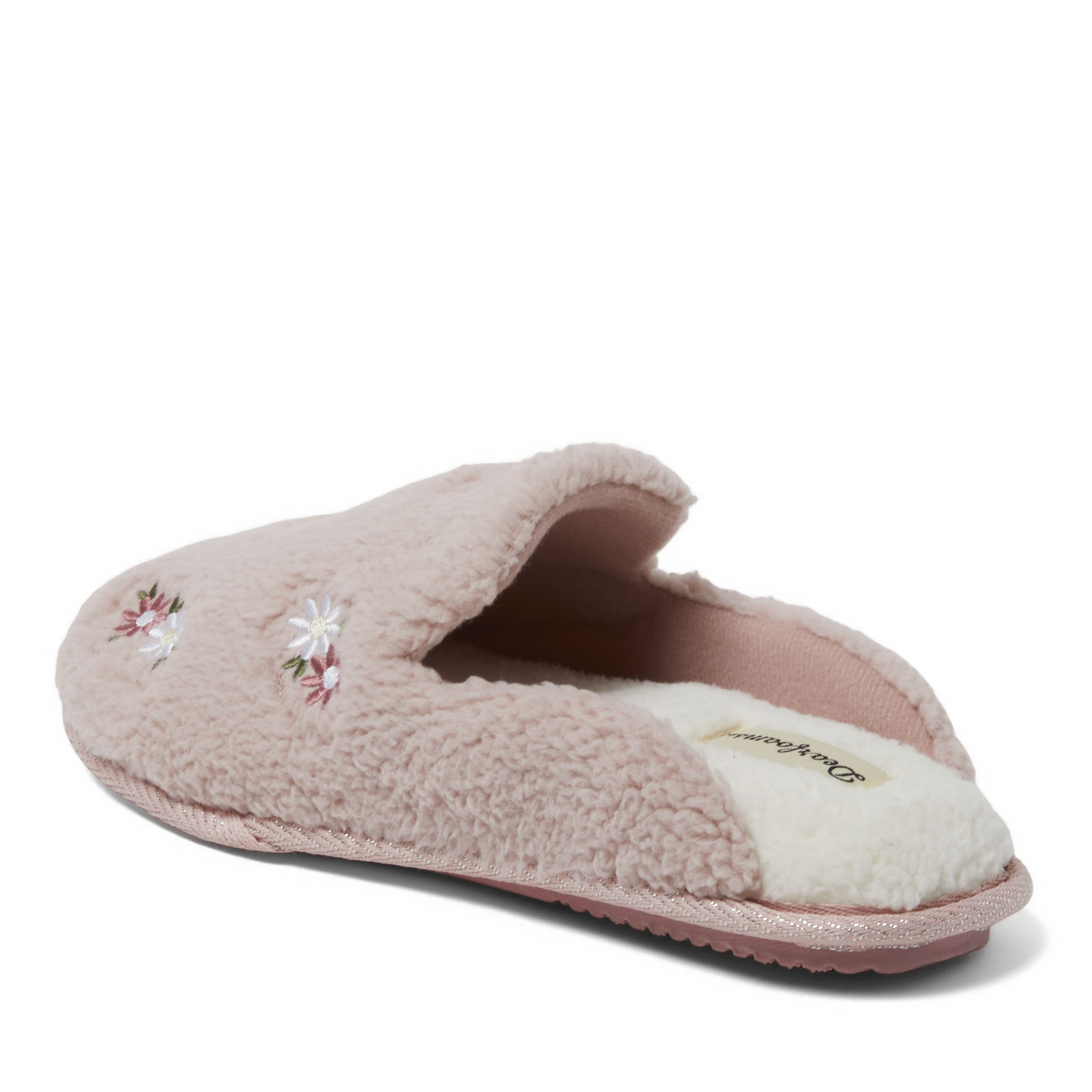 Dearfoams Women's Teddy Tab Scuff Slipper