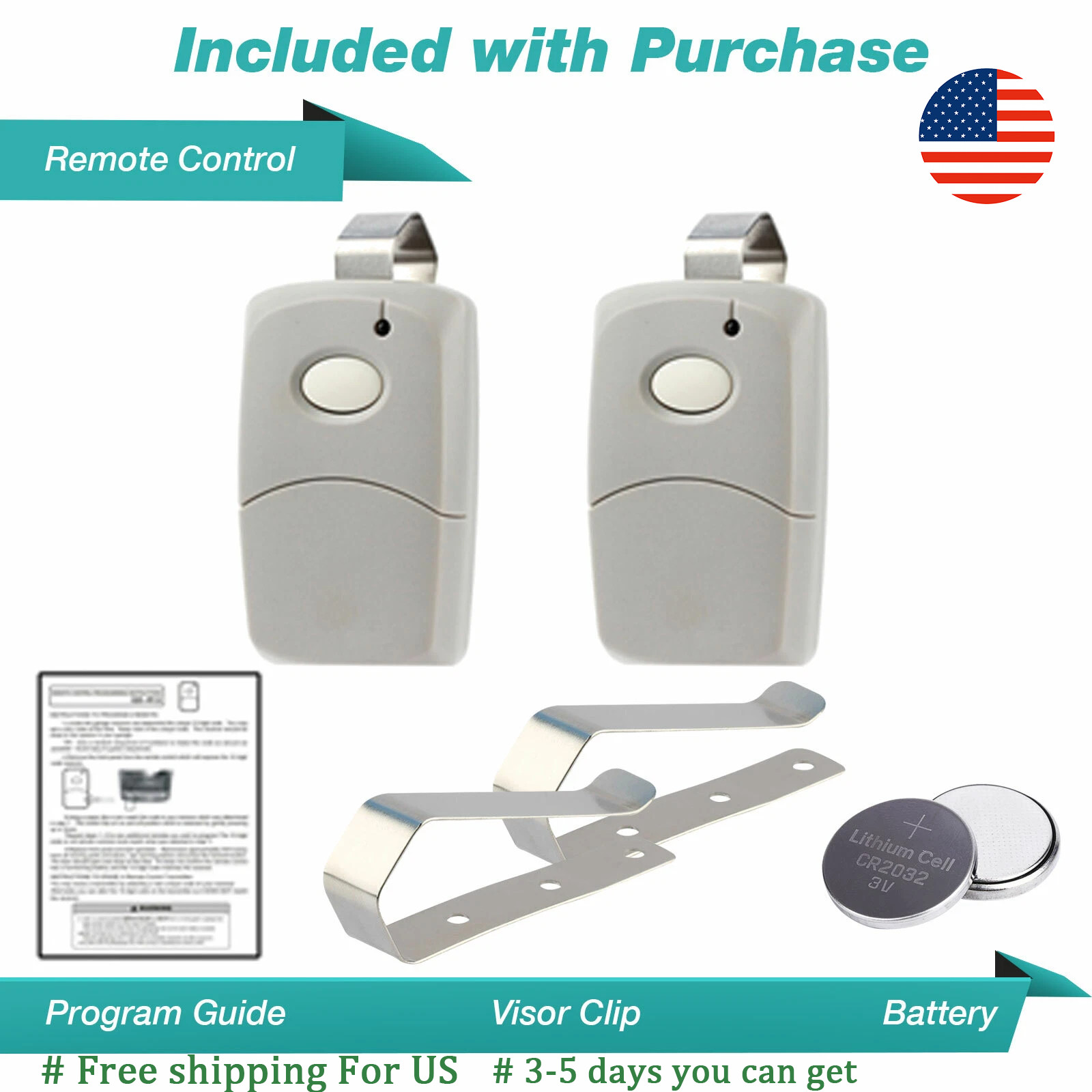 2X Remotes  For Linear 10 dip 3089/308911/MCS414001/MCS306001/300MHz Garage Door