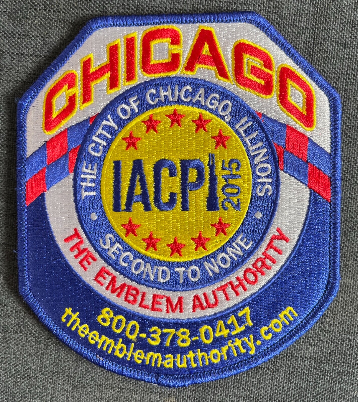 International Association Chiefs Police Patch from 2015 IACP Convention Chicago
